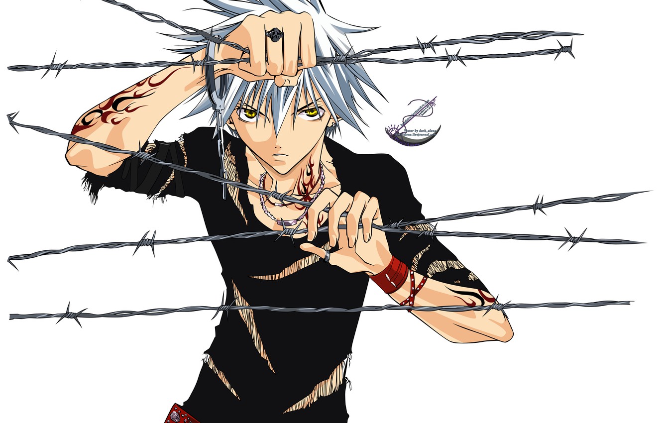 Wallpaper look, guy, barbed wire, zombie loan, by headstro, akatsuki chika image for desktop, section сёнэн