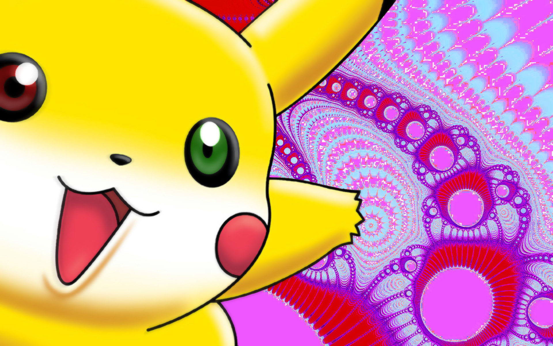 pokemon, Pikachu, Fractals, Funny Wallpaper HD / Desktop and Mobile Background