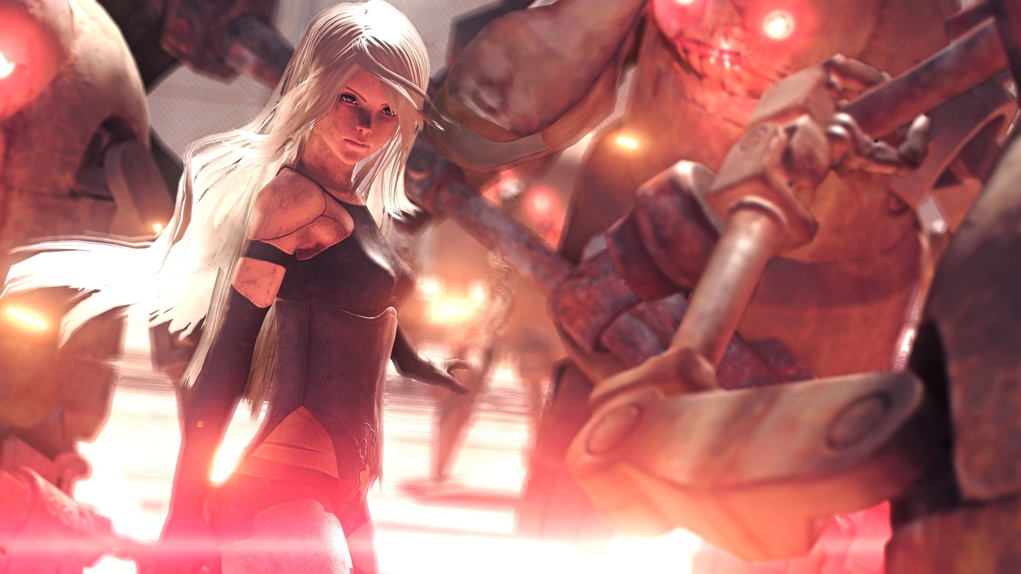 Wallpaper A2, Warrior, White Hair, Nier Automata A2 Wallpaper 4k