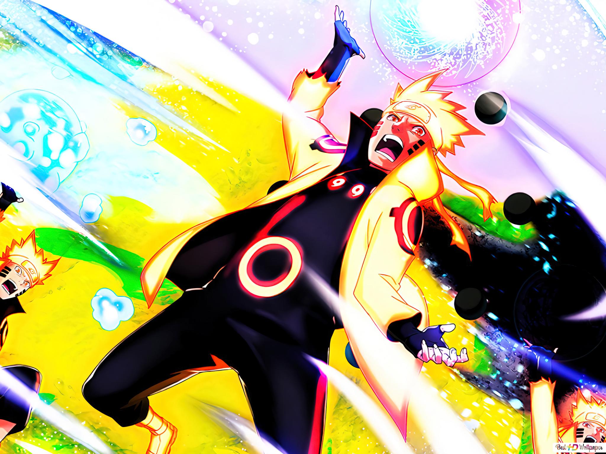 Naruto Shippuden. Naruto Uzumaki Rasengan Kage Bunshin Six Paths Sage Mode HD wallpaper download