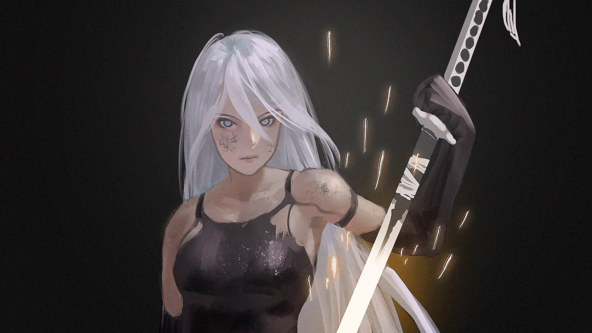 Nier: automata, yorha type a no.2, artwork, warrior wallpaper, HD image, picture, background, 09d890