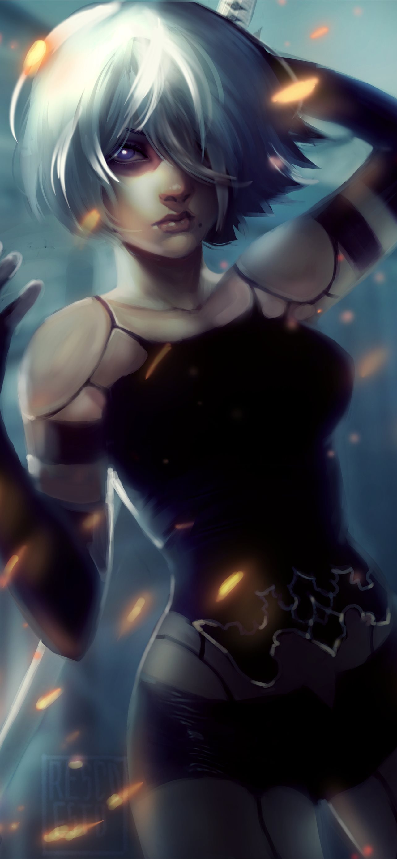 Free Nier Automata A2 Epic Art by Caitlyn Meek 434. iPhone Wallpaper Free Download