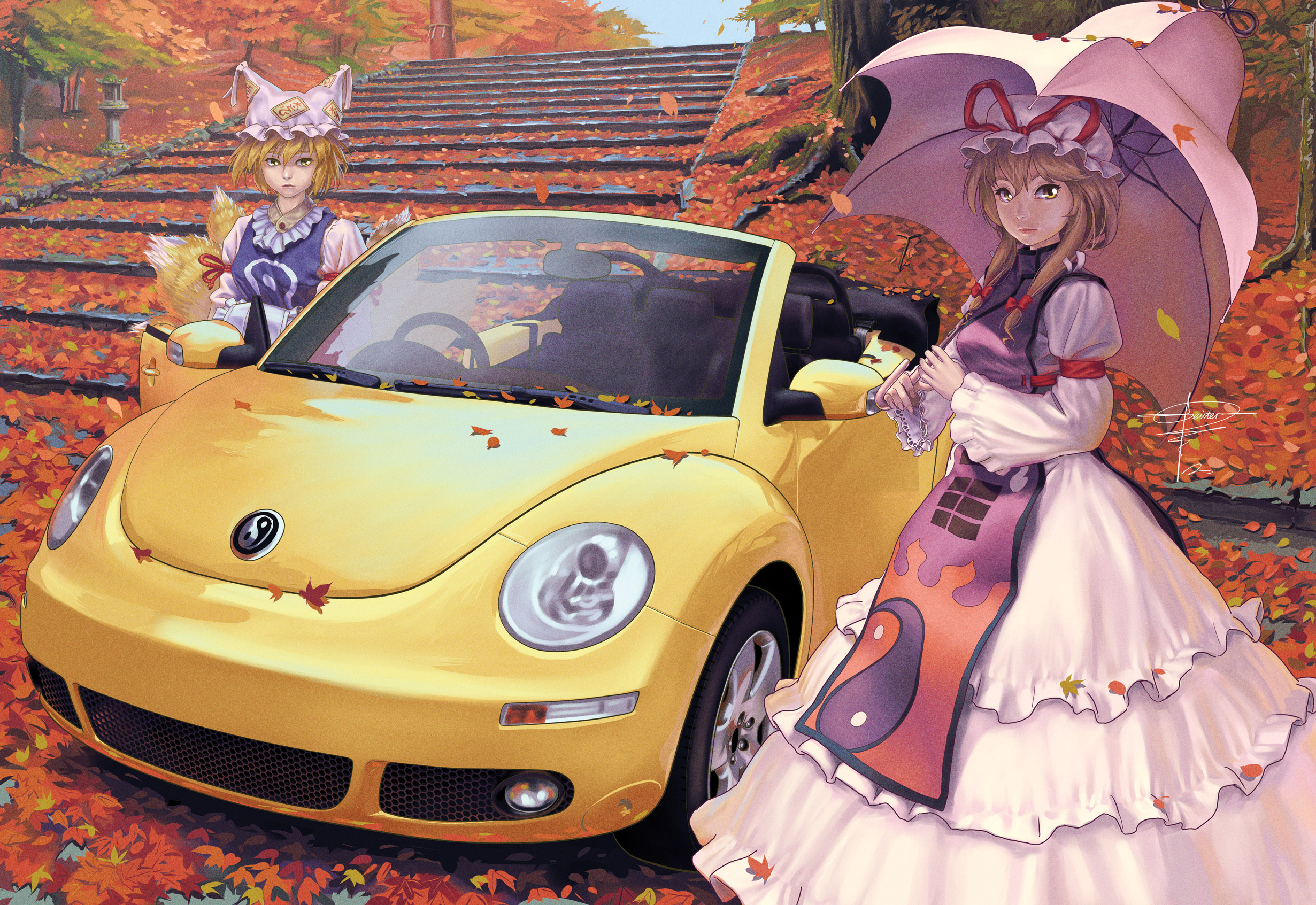 Car geister realistic touhou yakumo ran yakumo yukari wallpaperx1693