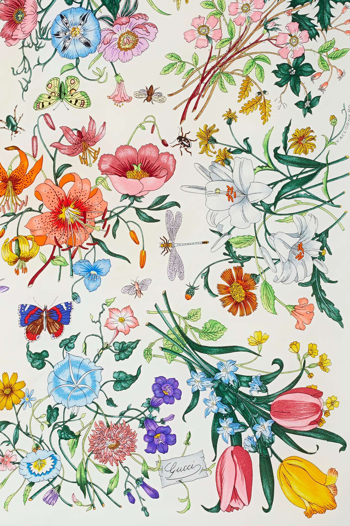Gucci Butterfly Silk Scarf. Pattern art, Floral wallpaper, Prints