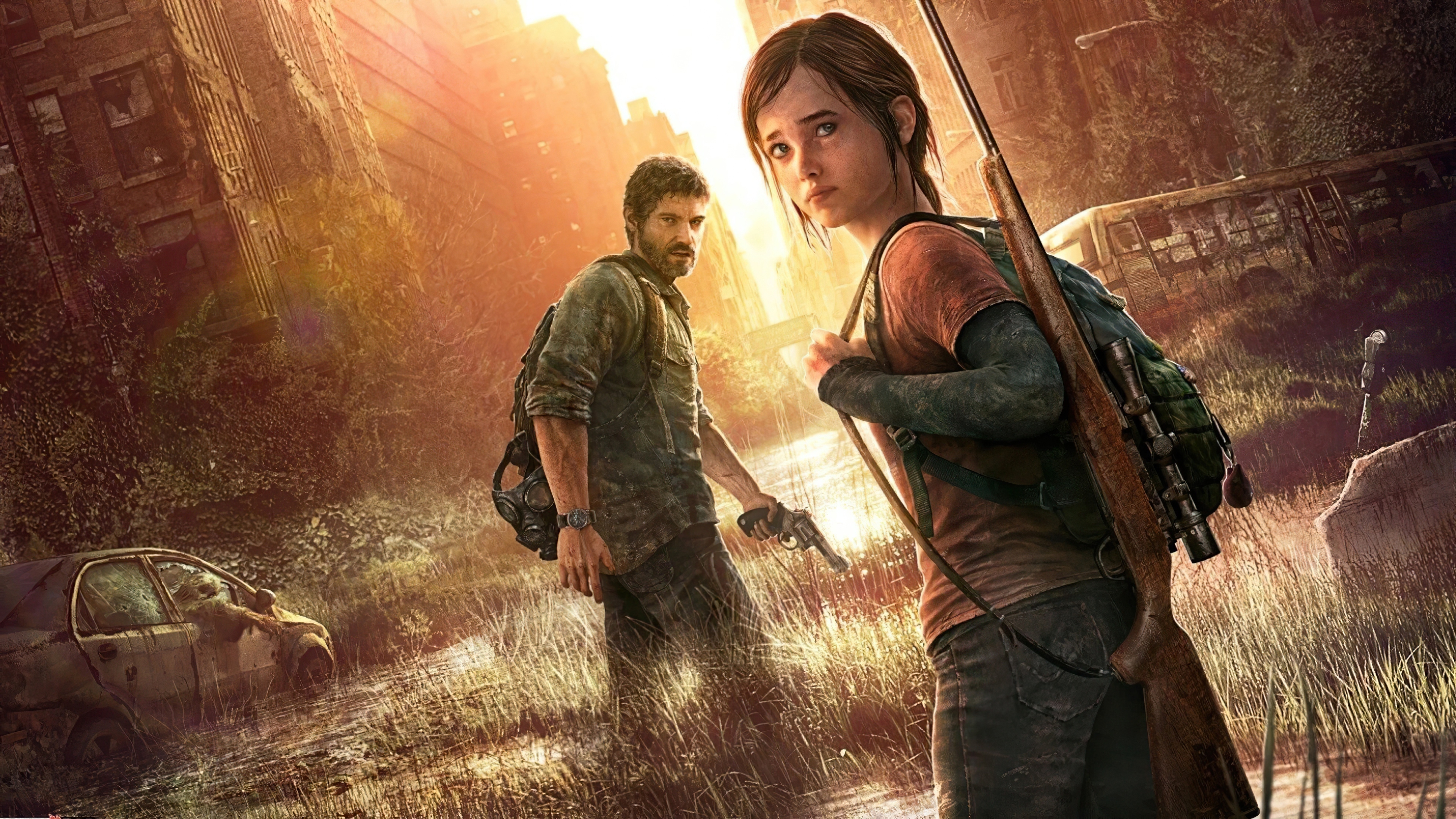 Wallpaper The Last Of Us, Ellie And Joel, Action Games:3840x2160
