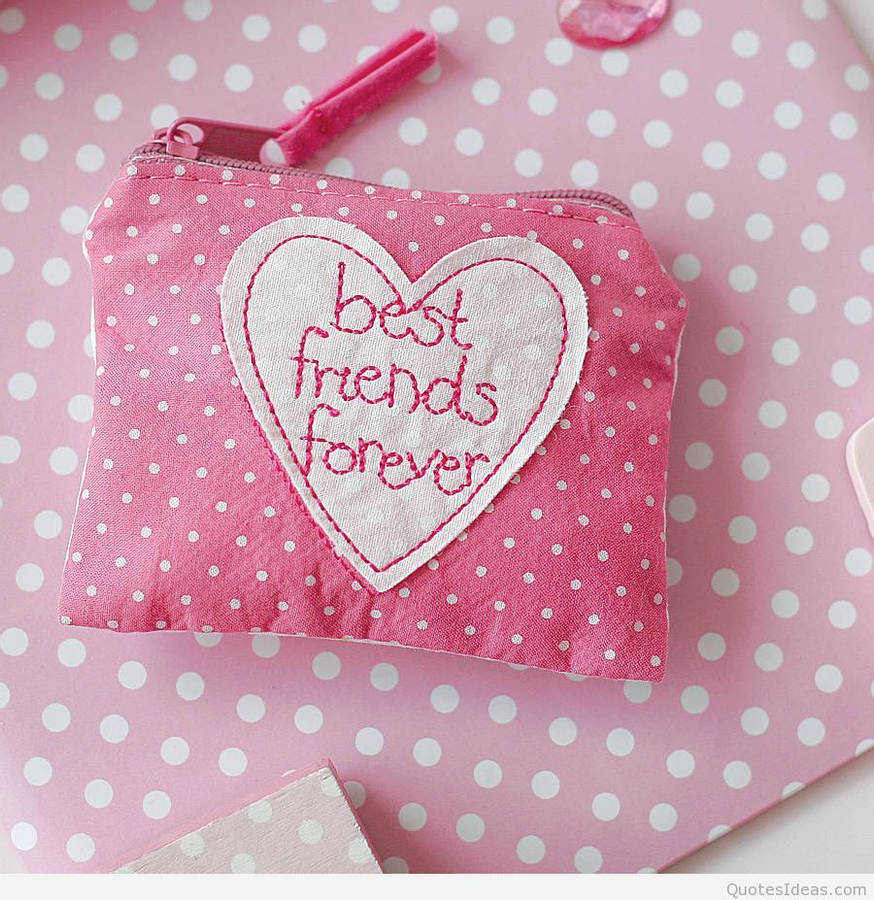 Download Pink Best Friends Forever Purse Wallpaper