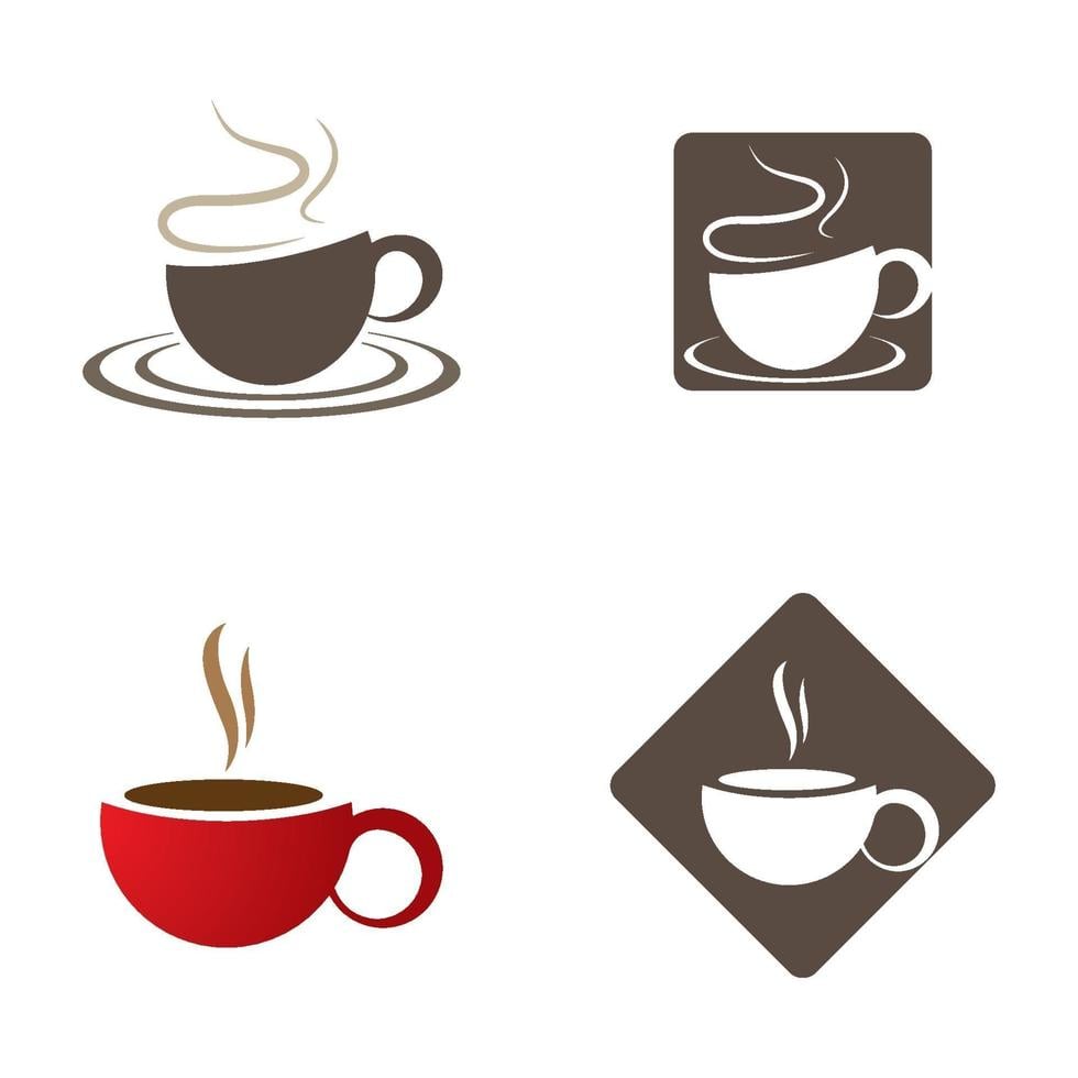 Coffee cup logo image set