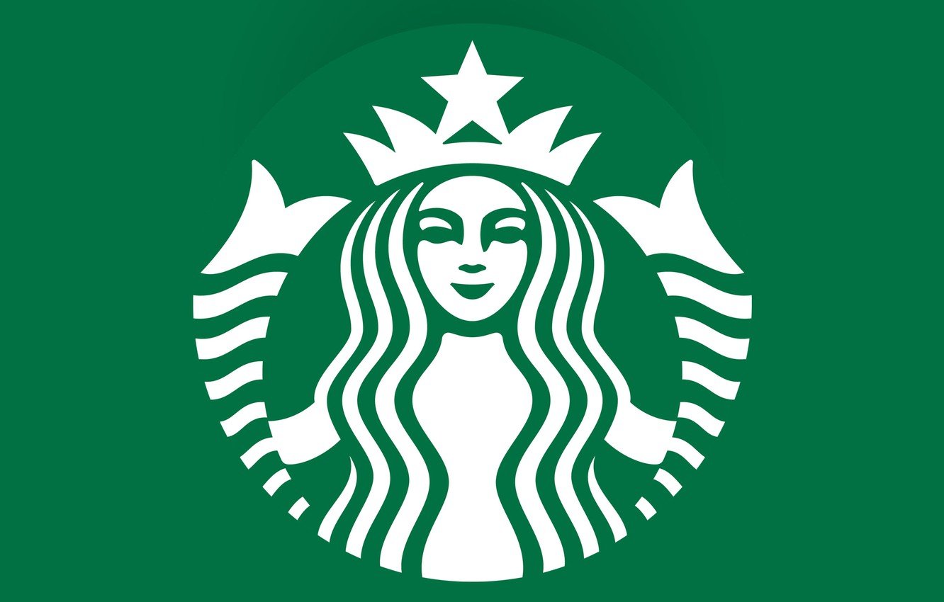 Wallpaper green, coffee, emblem, logo, coffee, Starbucks image for desktop, section минимализм