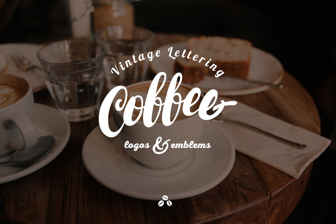 Letttering Vintage Coffee Logos in Logo on Yellow Image Creative Store