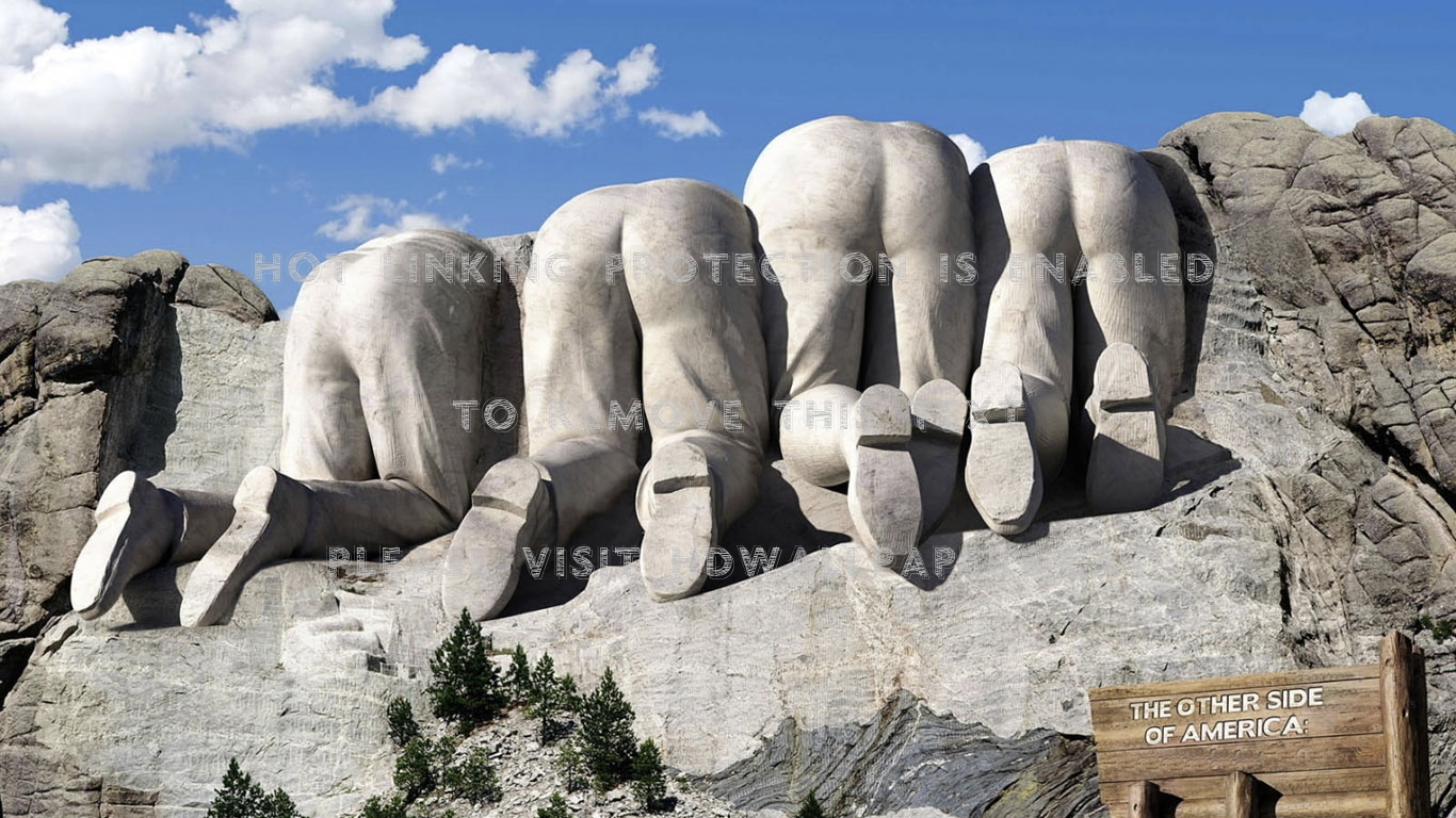 the other side of mount rushmore president