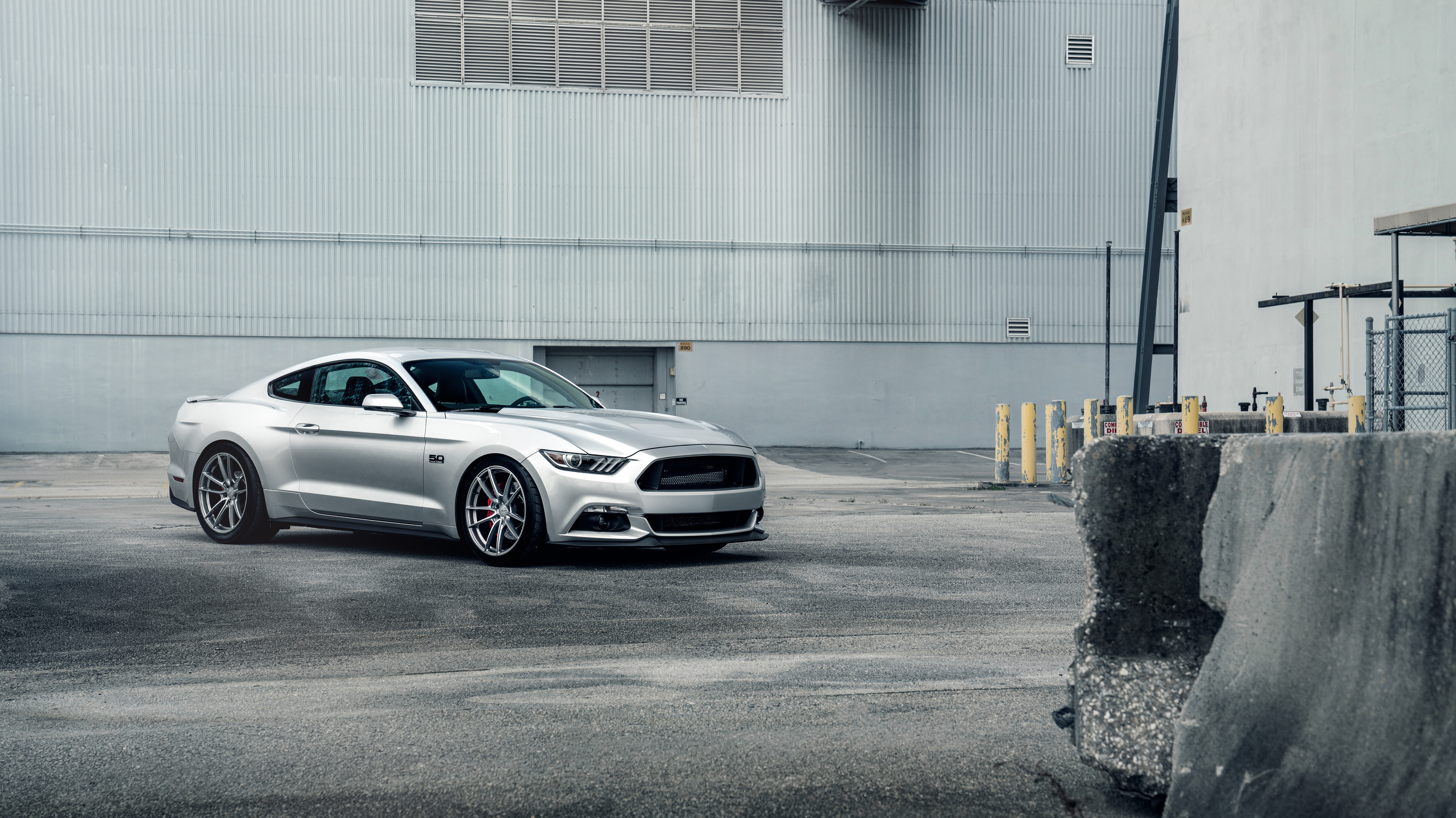 Wallpaper 4k Velgen Silver Mustang Twin Turbo Wallpaper