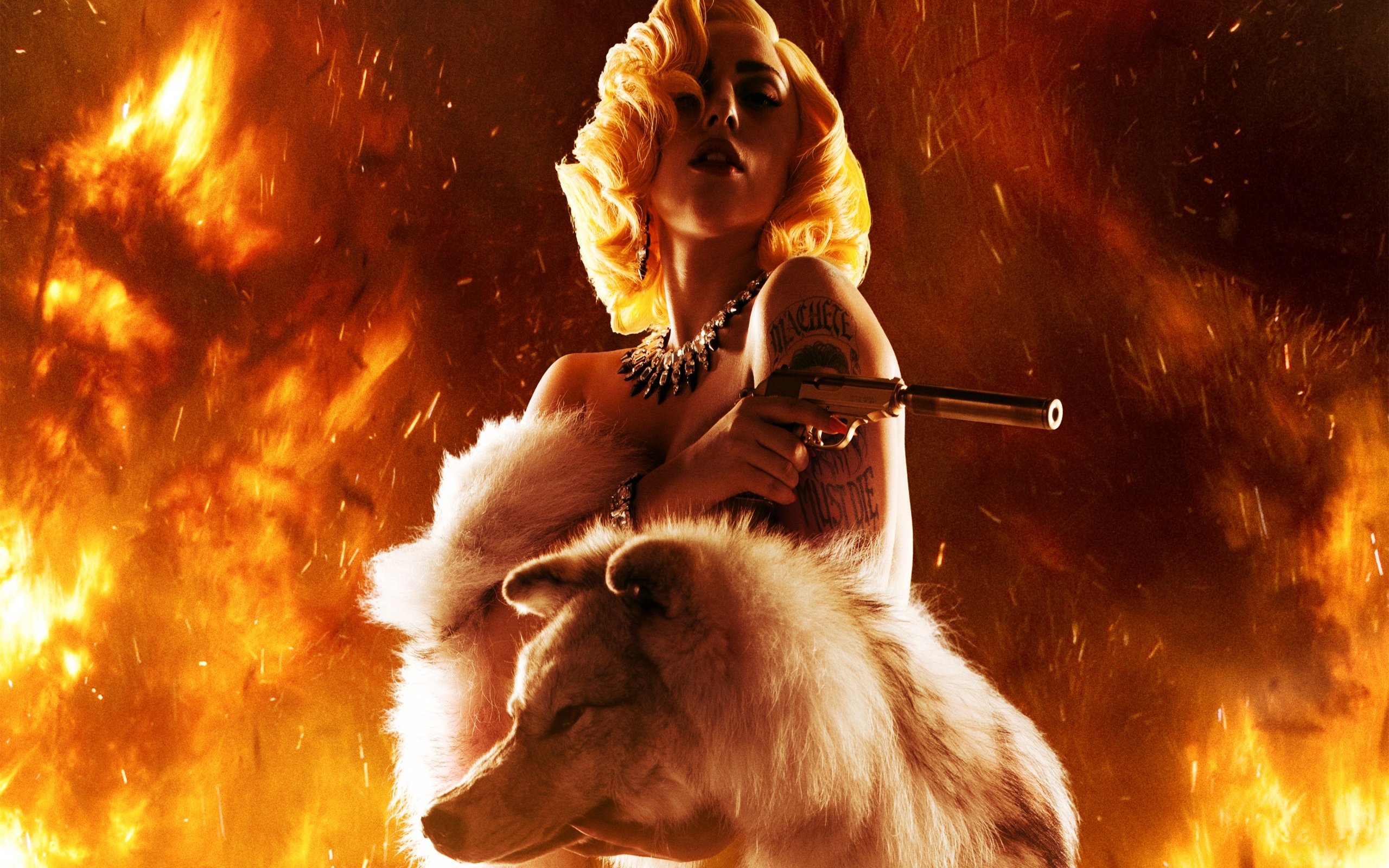 machete, Kills, Action, Comedy, Crime, , Babe, Wolf, Wolves, Fire, Fantasy, Blonde Wallpaper HD / Desktop and Mobile Background