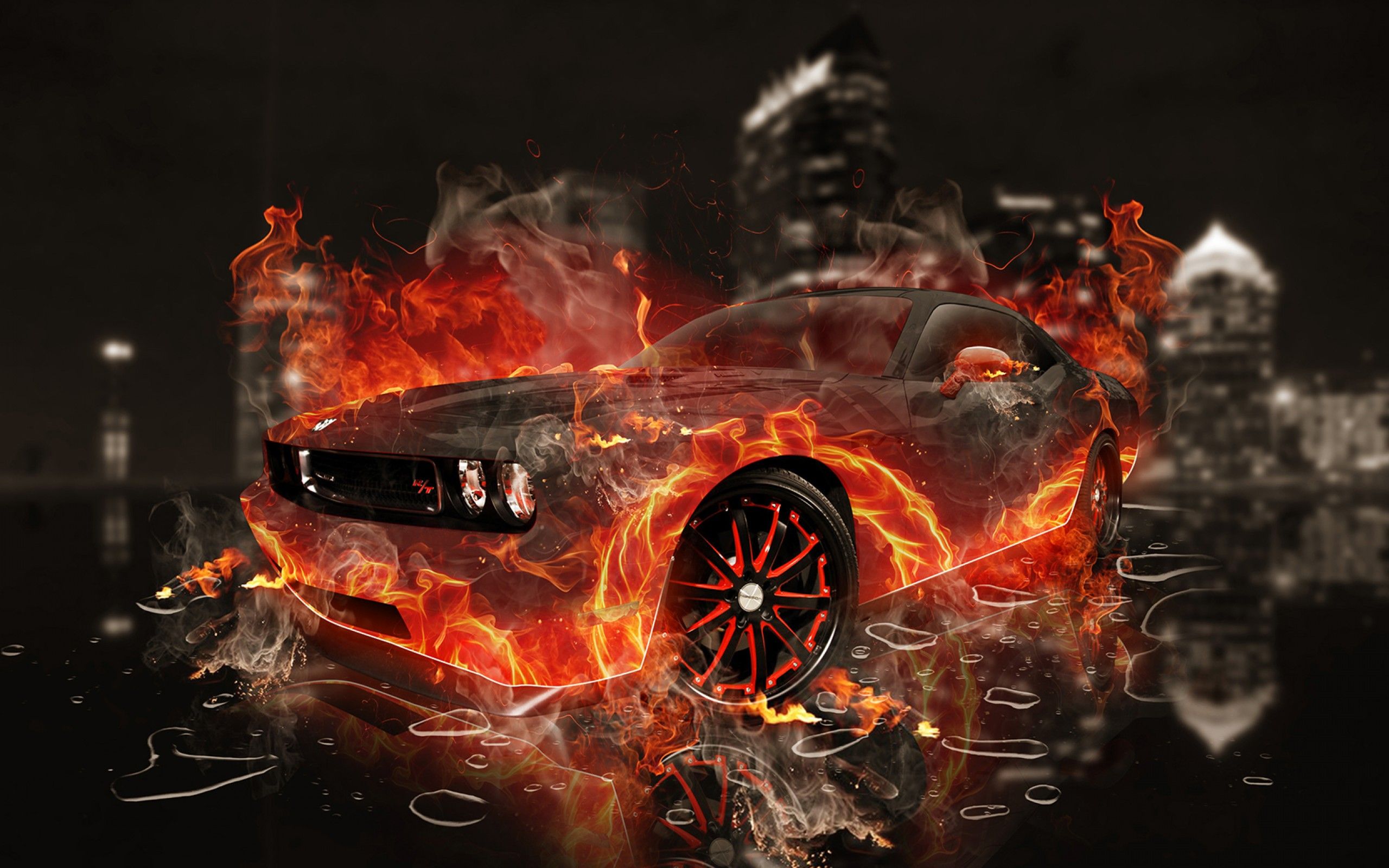 Car On Fire Wallpaper Free Car On Fire Background