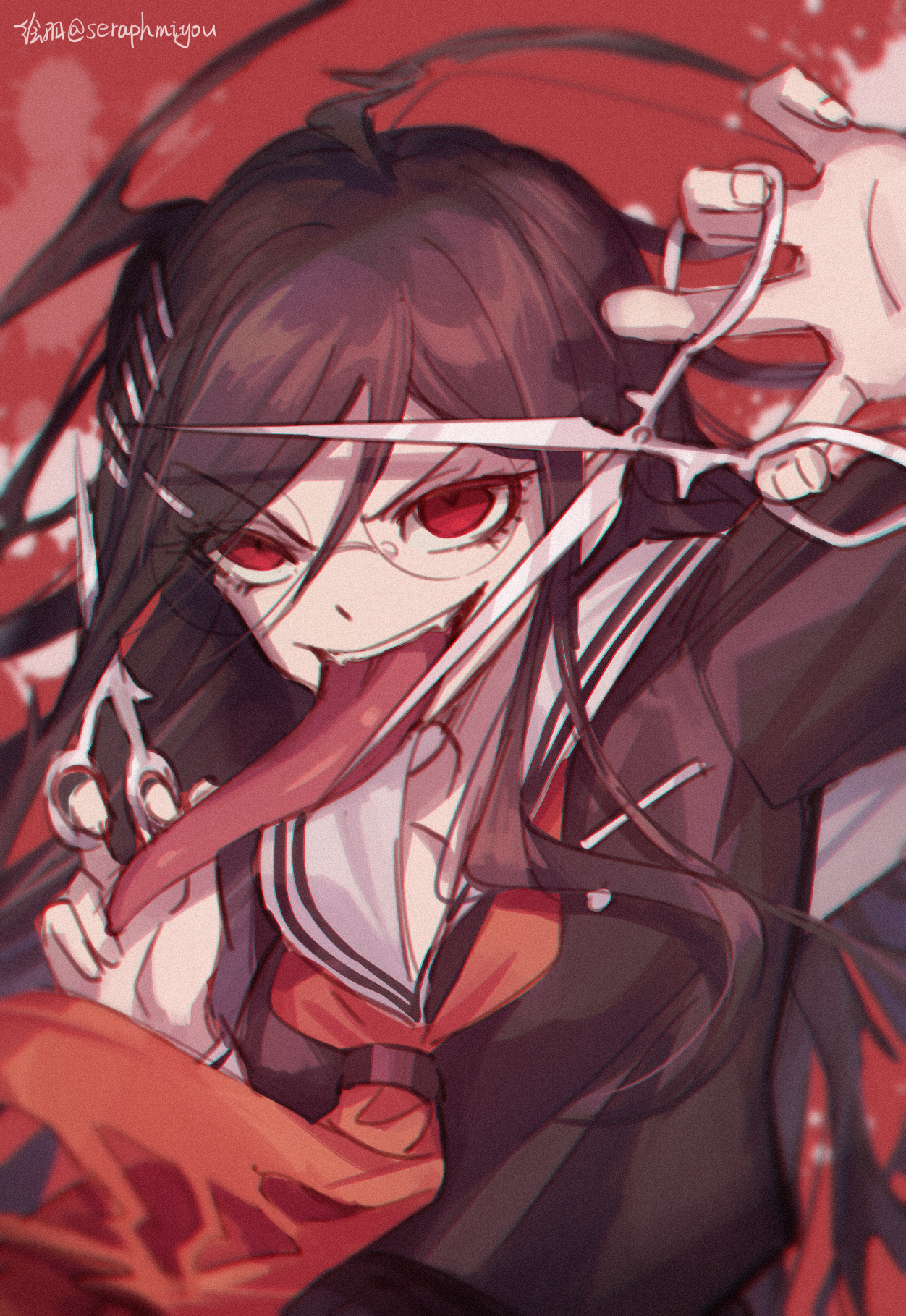 genocider shou (danganronpa and 1 more) drawn by ewa_(seraphhuiyu)