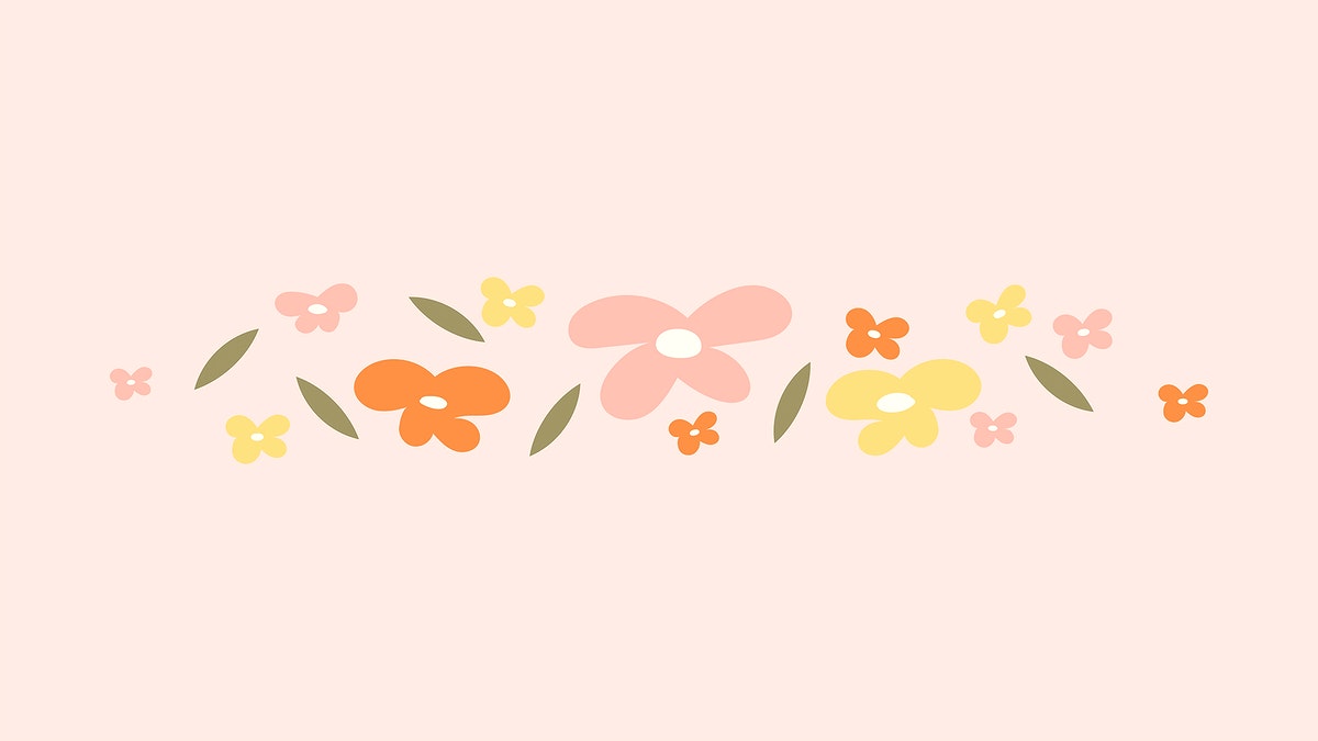 Flower desktop wallpaper, pastel spring