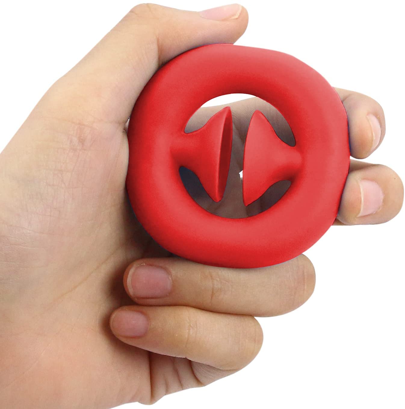 Snapper Fidget Toy, Finger Sensory Fidget Toy, Party Popper Noise Maker, Grab and Snap Hand Toy, Stress Relief Squeeze Toy for Kids and Adult Red