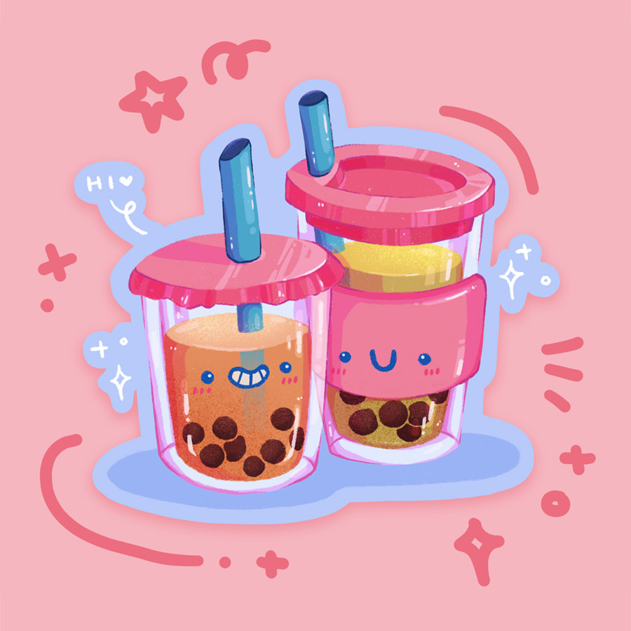 Cute Bubble Tea Picks Cute Kawaii!!