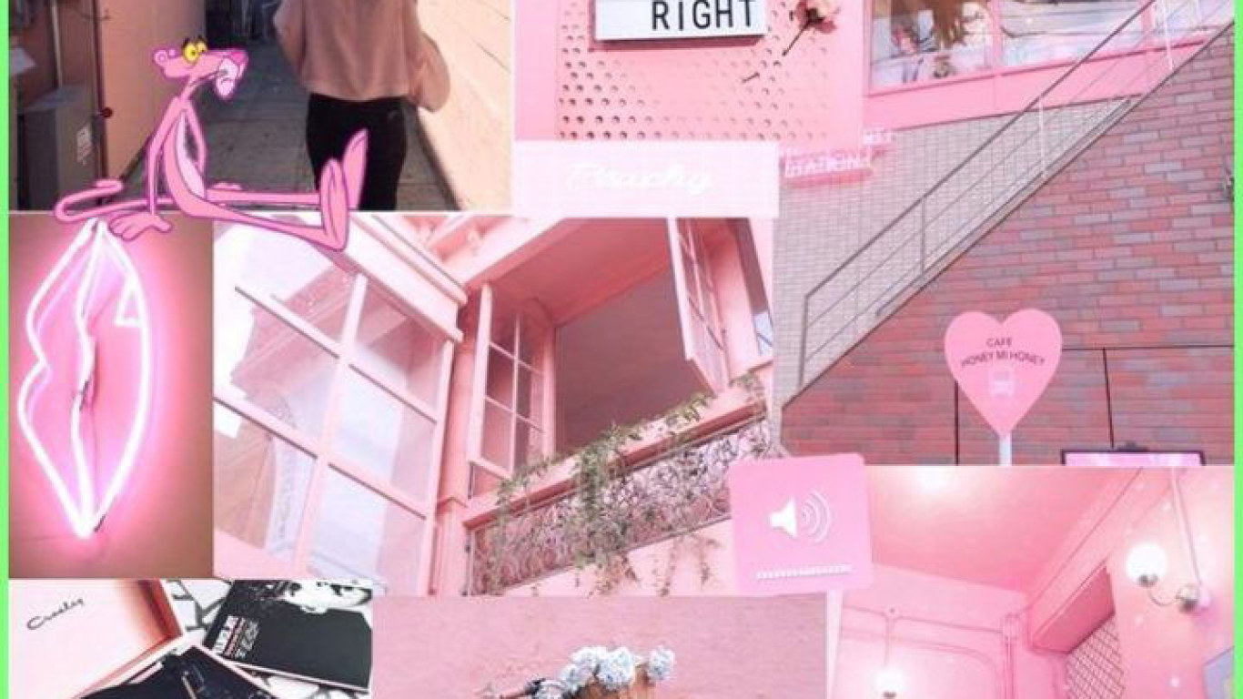 Pink Aesthetic Collage Wallpaper • Wallpaper For You