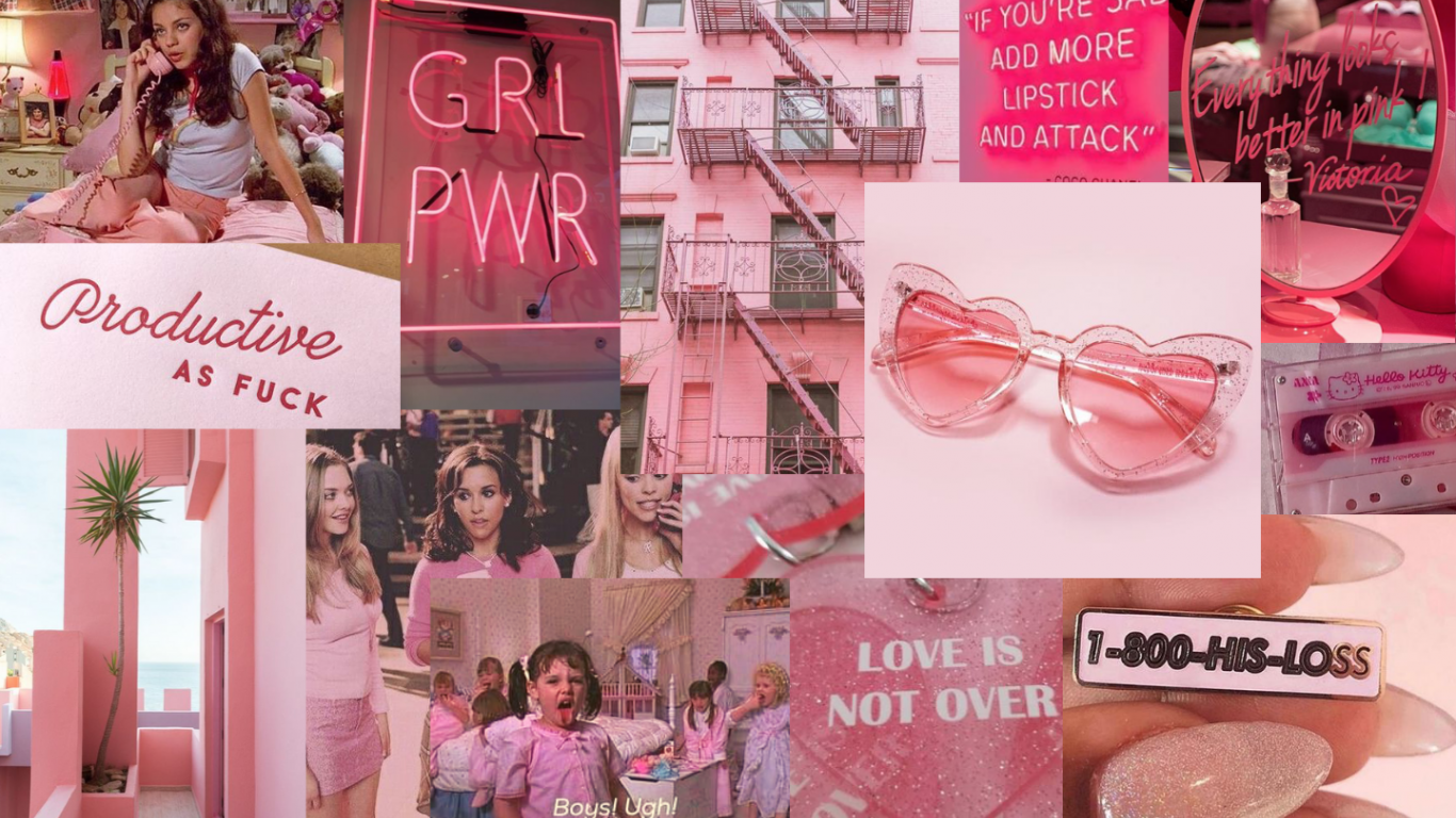 Collage Pink Computer Wallpapers - Wallpaper Cave