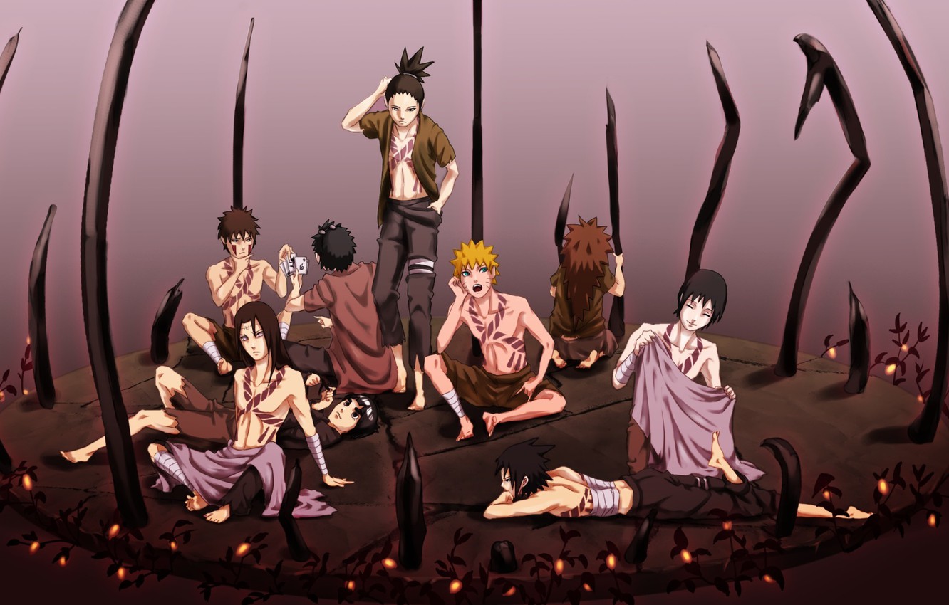 Wallpaper art, guys, Naruto, naruto, characters image for desktop, section сёнэн