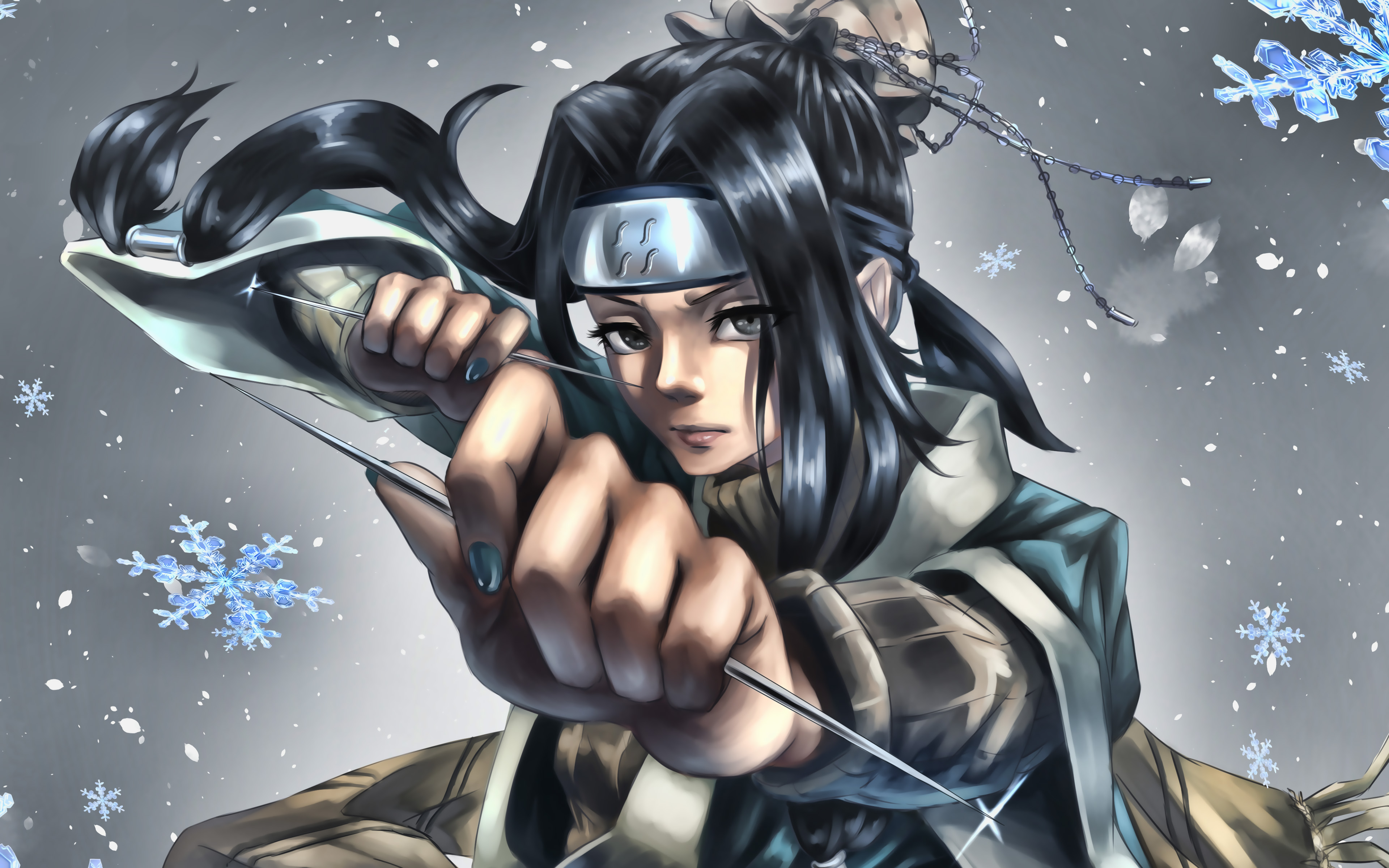 Download wallpaper Haku, 4k, Naruto characters, artwork, manga, Naruto, Haku Naruto for desktop with resolution 3840x2400. High Quality HD picture wallpaper