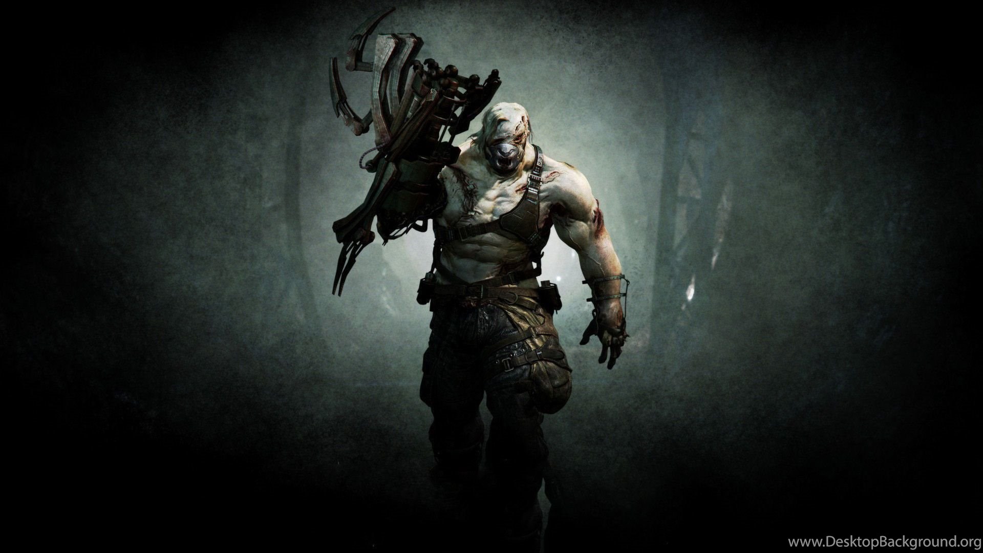 Full HD Wallpaper Resident Evil Mutant Dark Forest Soldier Gun. Desktop Background