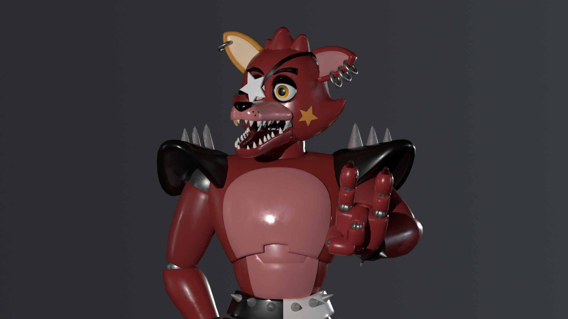 Withered Foxy WIP Model (Blender) : r/fivenightsatfreddys