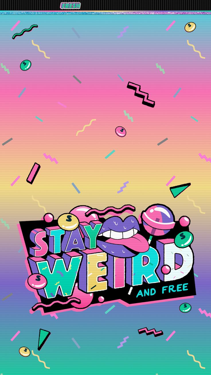 Stay Weird Wallpaper keyboard made