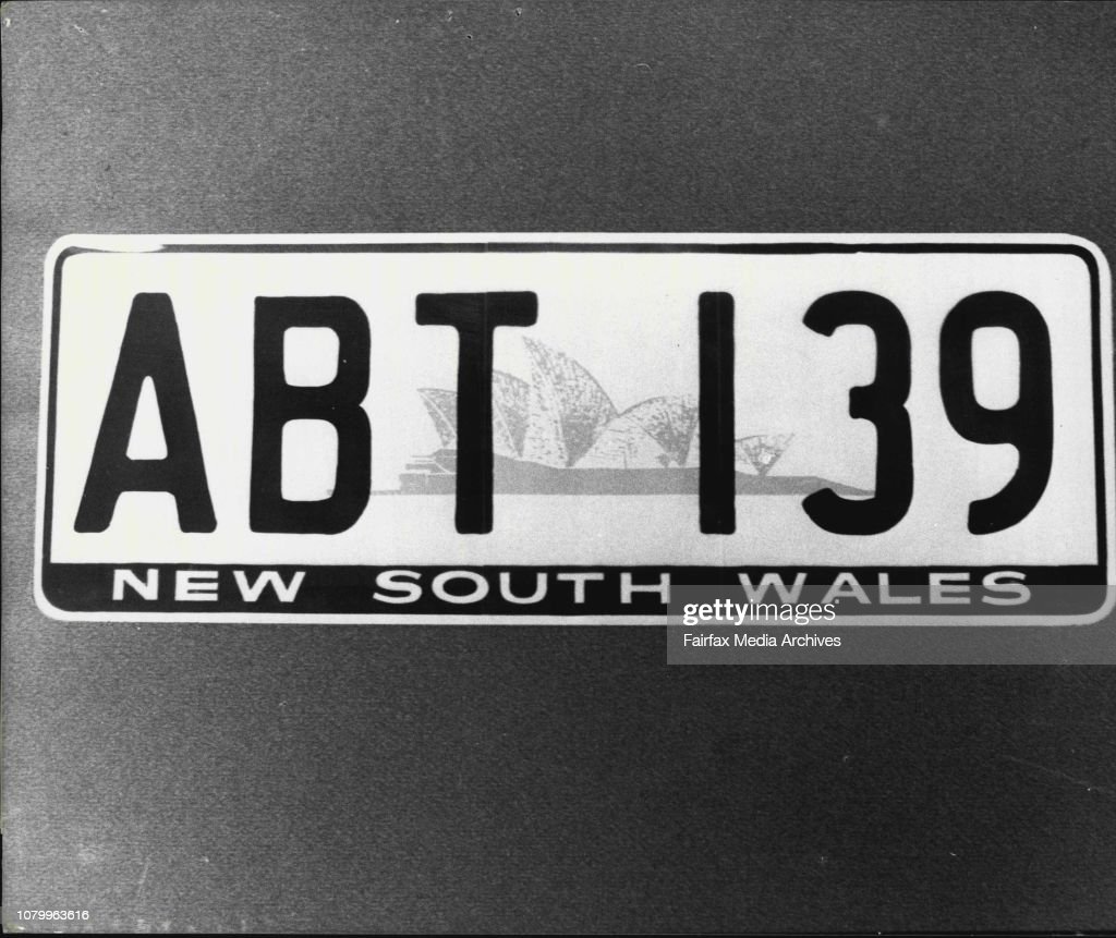 A Mock Up Of Suggested, New NSW Car Number Plate Prepared By The 3M. News Photo