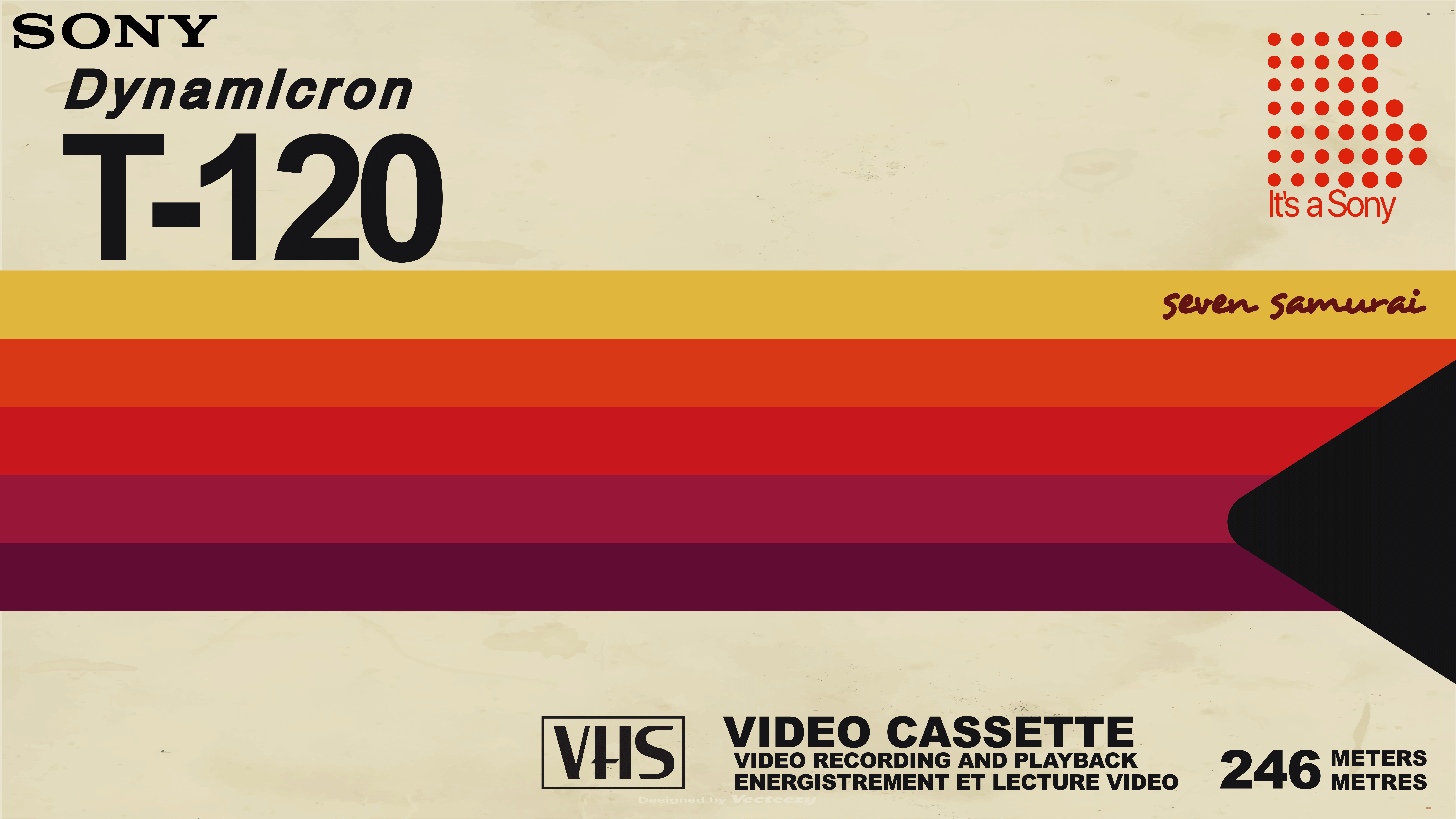 VHS Video Tape Retro Style Text Sony Wallpaper:7681x4320