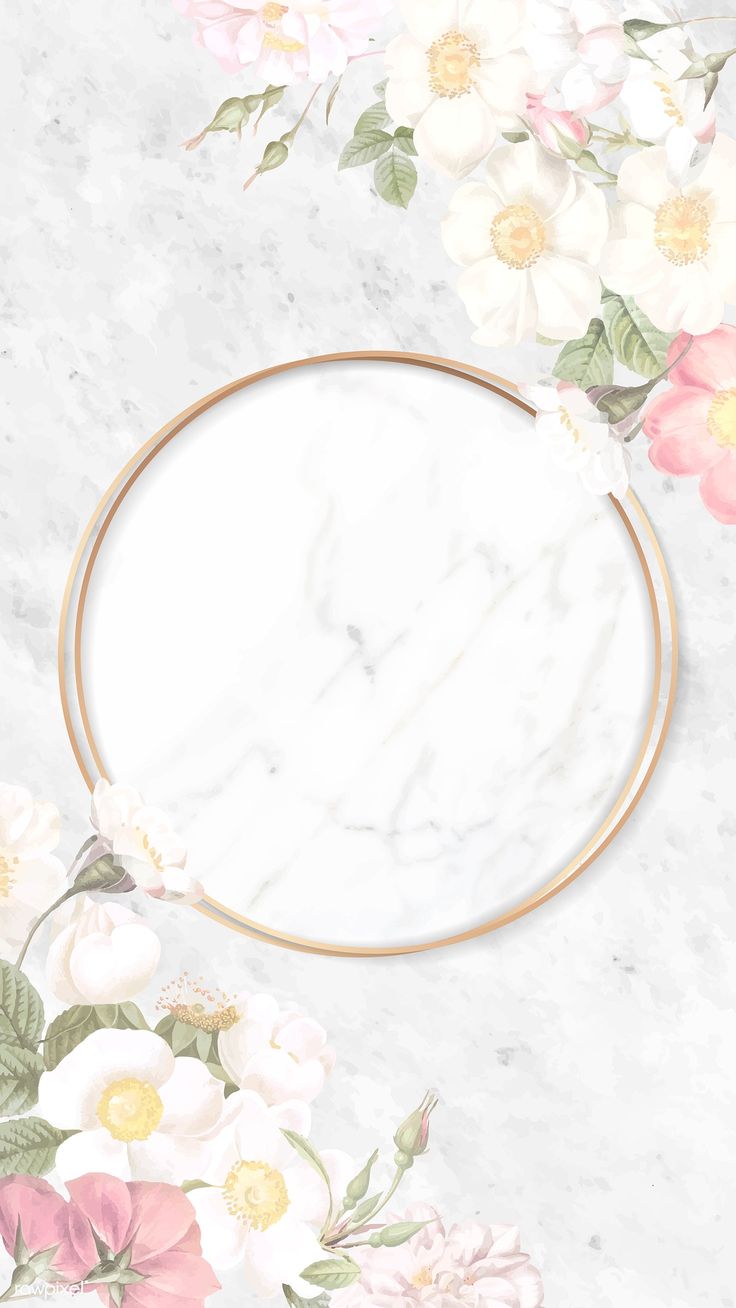 Hand drawn round frame on flower background vector / manotang. Flower background, Flower frame, How to draw hands
