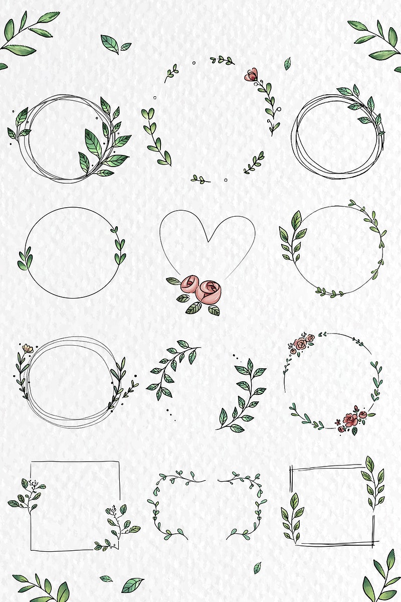 Round Floral Frame Element Vector Image Wallpaper