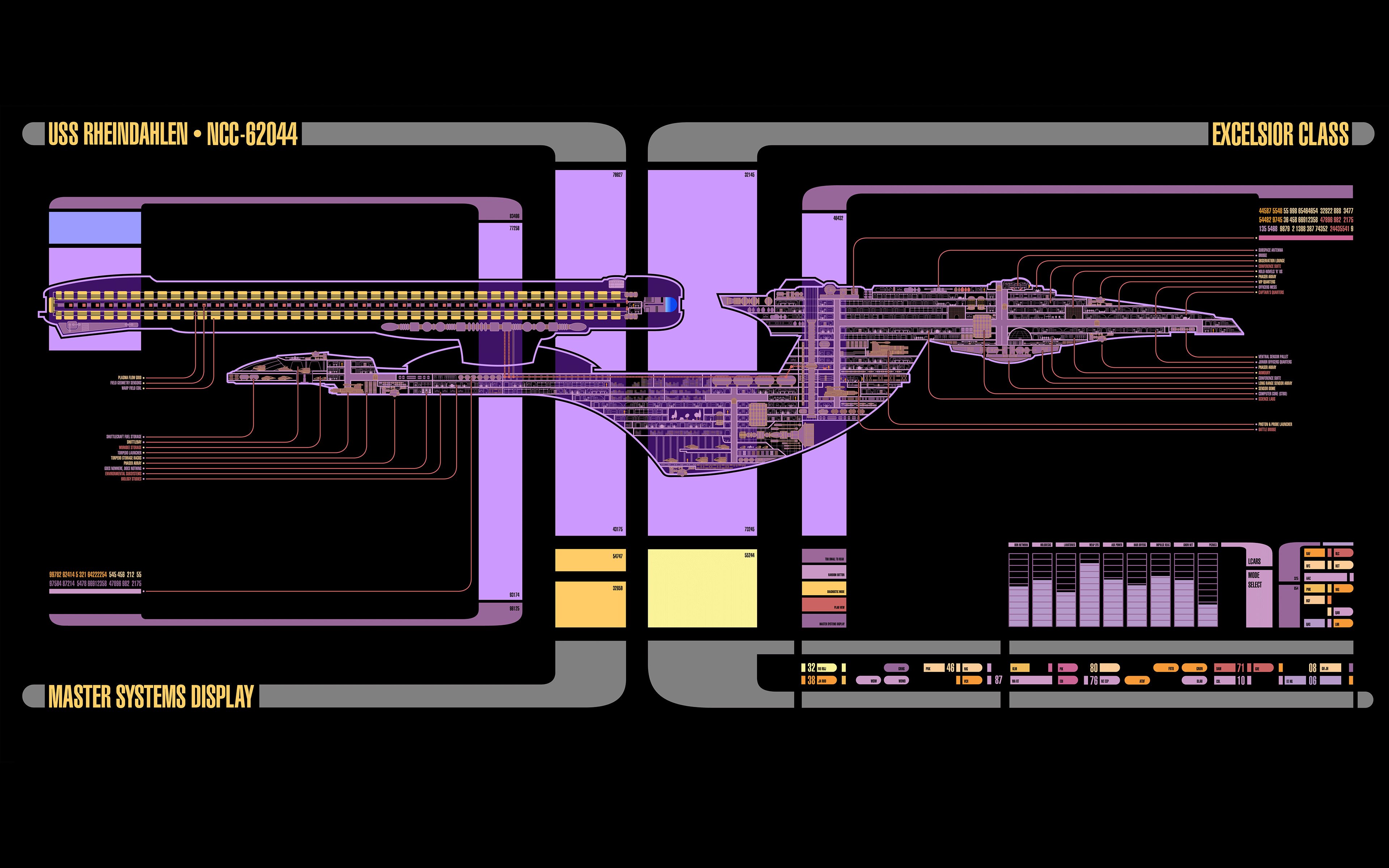 Star Trek, LCARS, Spaceship, Schematic Wallpaper HD / Desktop and Mobile Background