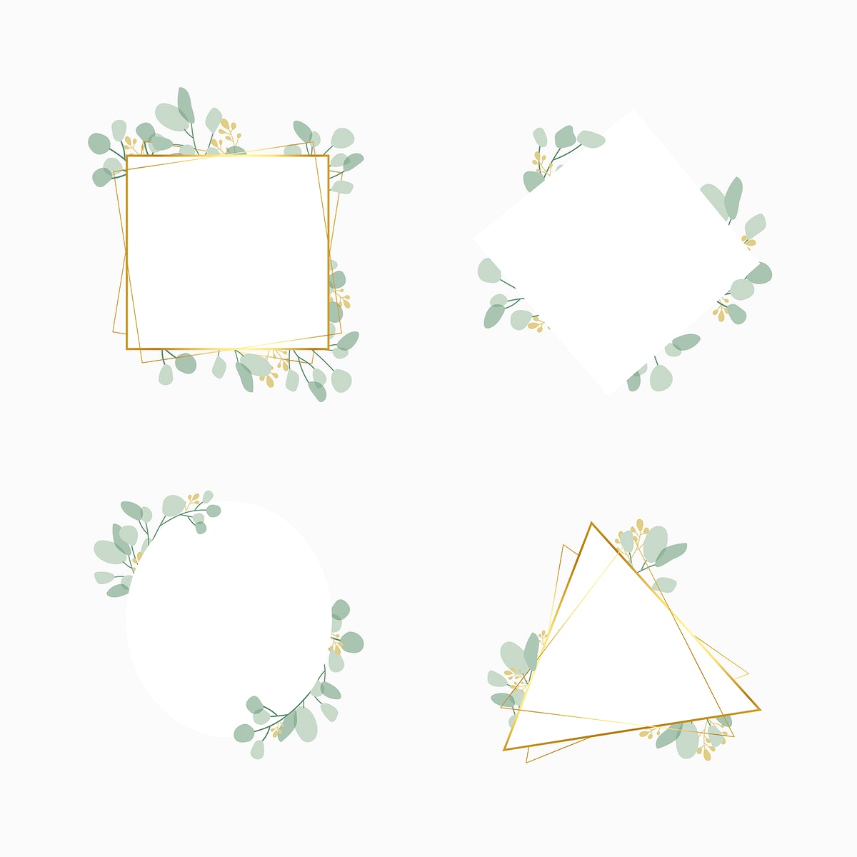 Gold Round Frame On Tropical Leave Background Image Wallpaper