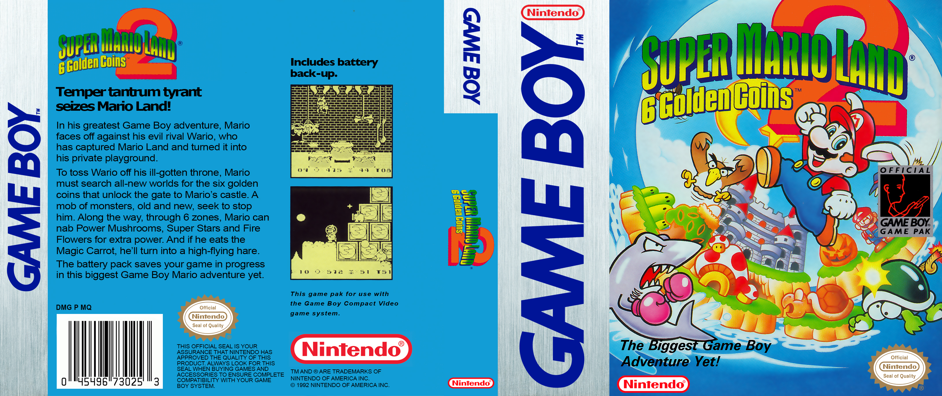 Super Mario Land 2. Gameboy Covers. Cover Century. Over 1.000.000 Album Art covers for free
