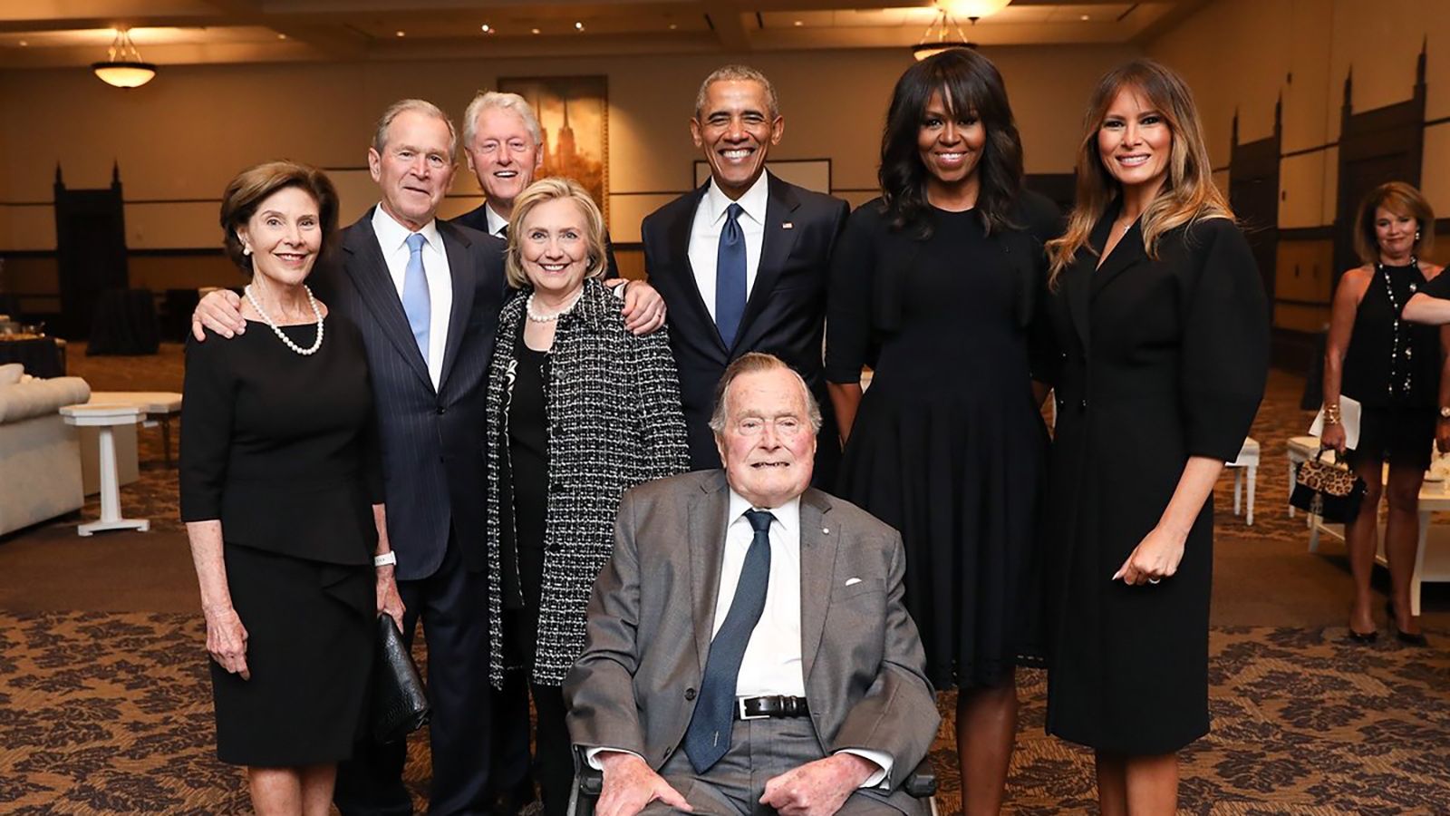 The story behind that viral photo of the past 4 presidents all in one place