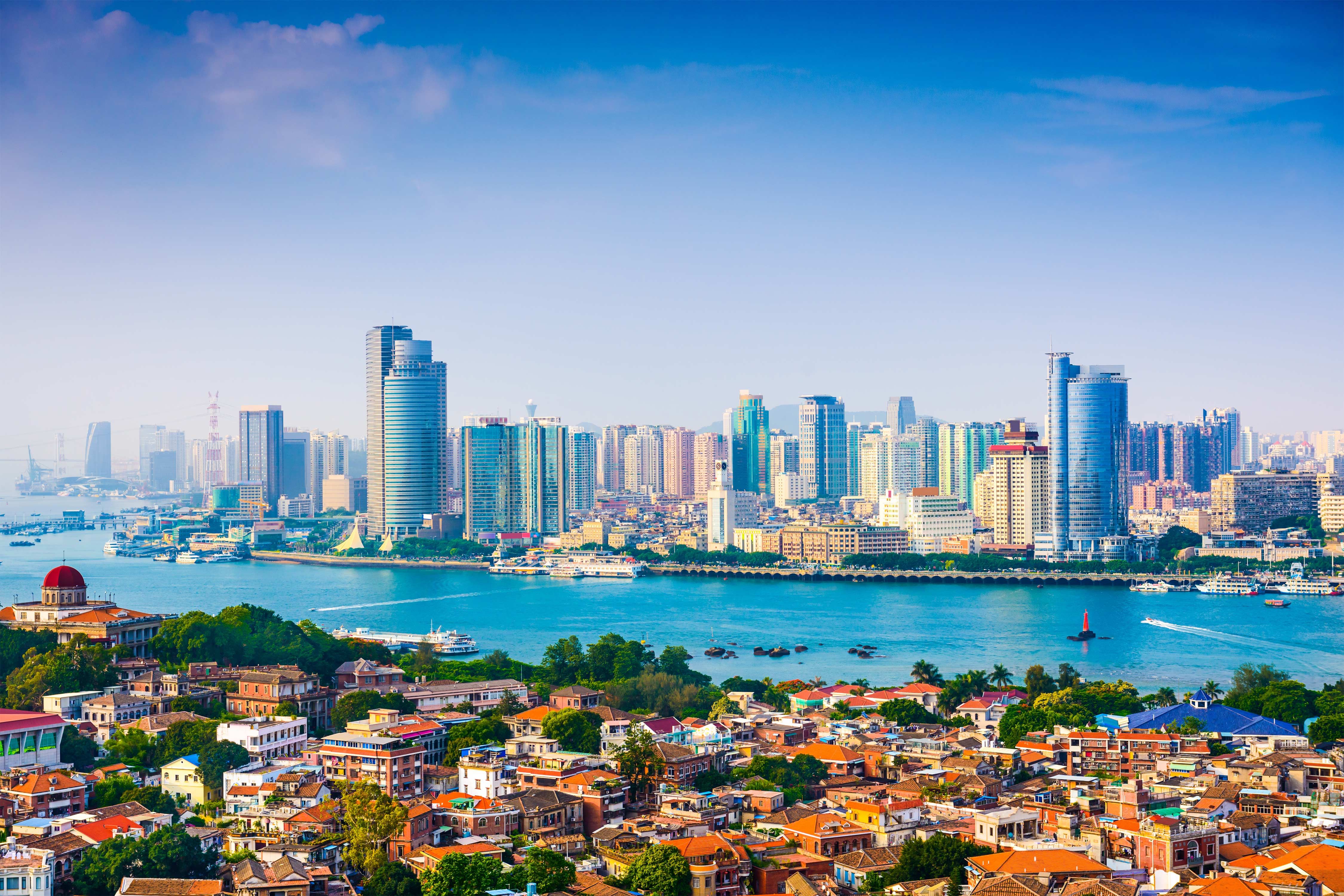 Stunning Views of the Top Destination Cities in the World. Xiamen, Skyline, Top destinations