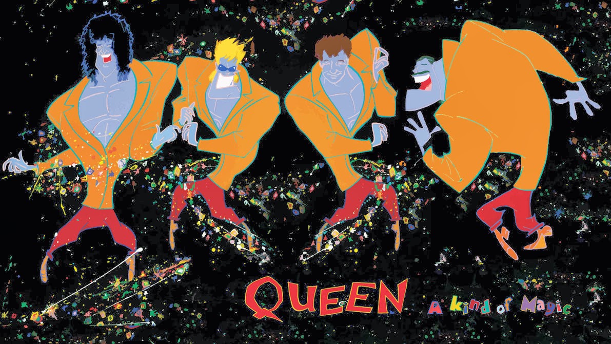 Guitar Lessons: Queen Album Covers Wallpaper
