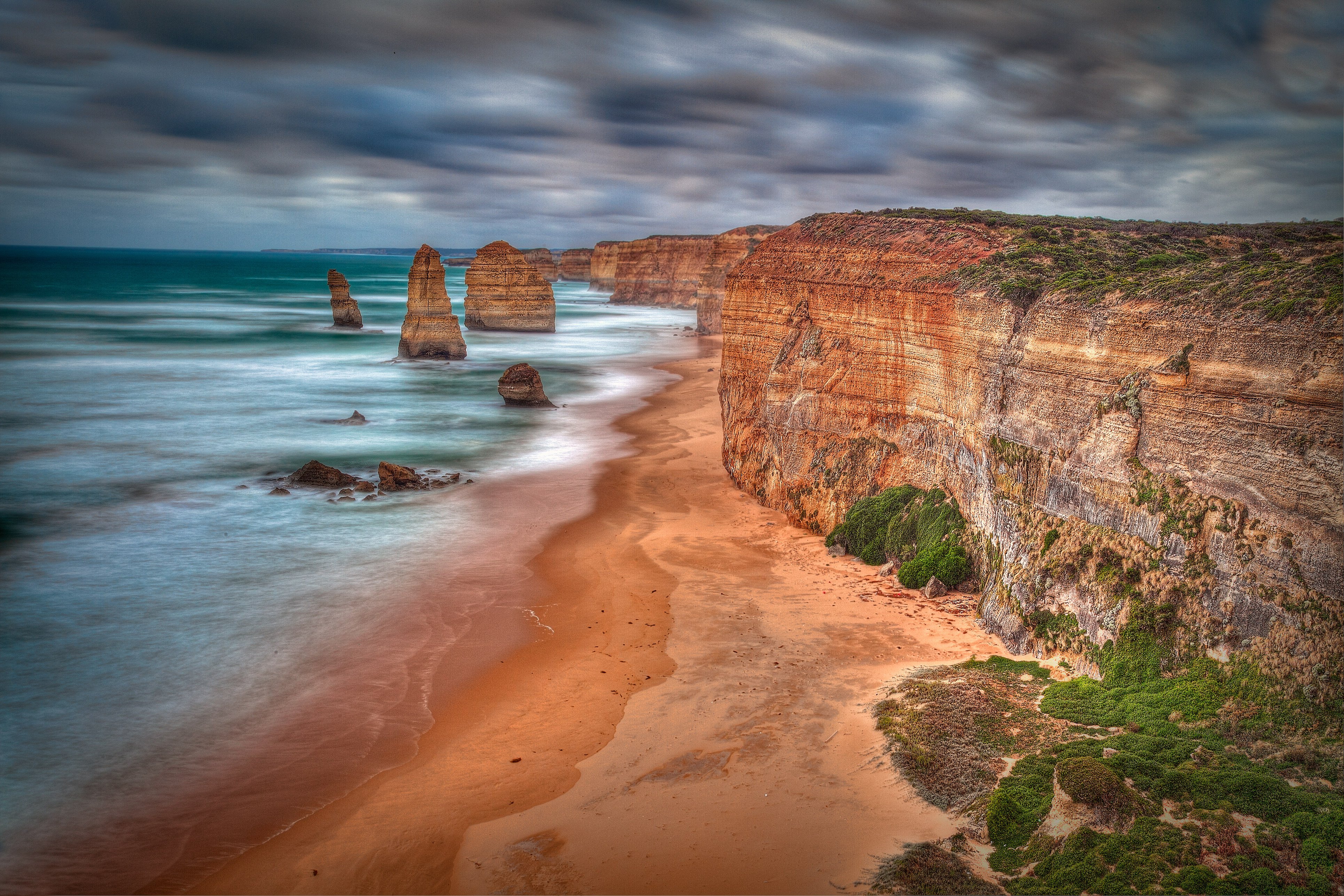 twelve, Apostles, Coastline, Australia, Hdr, Ocean, Sea, Cliff, Beach Wallpaper HD / Desktop and Mobile Background