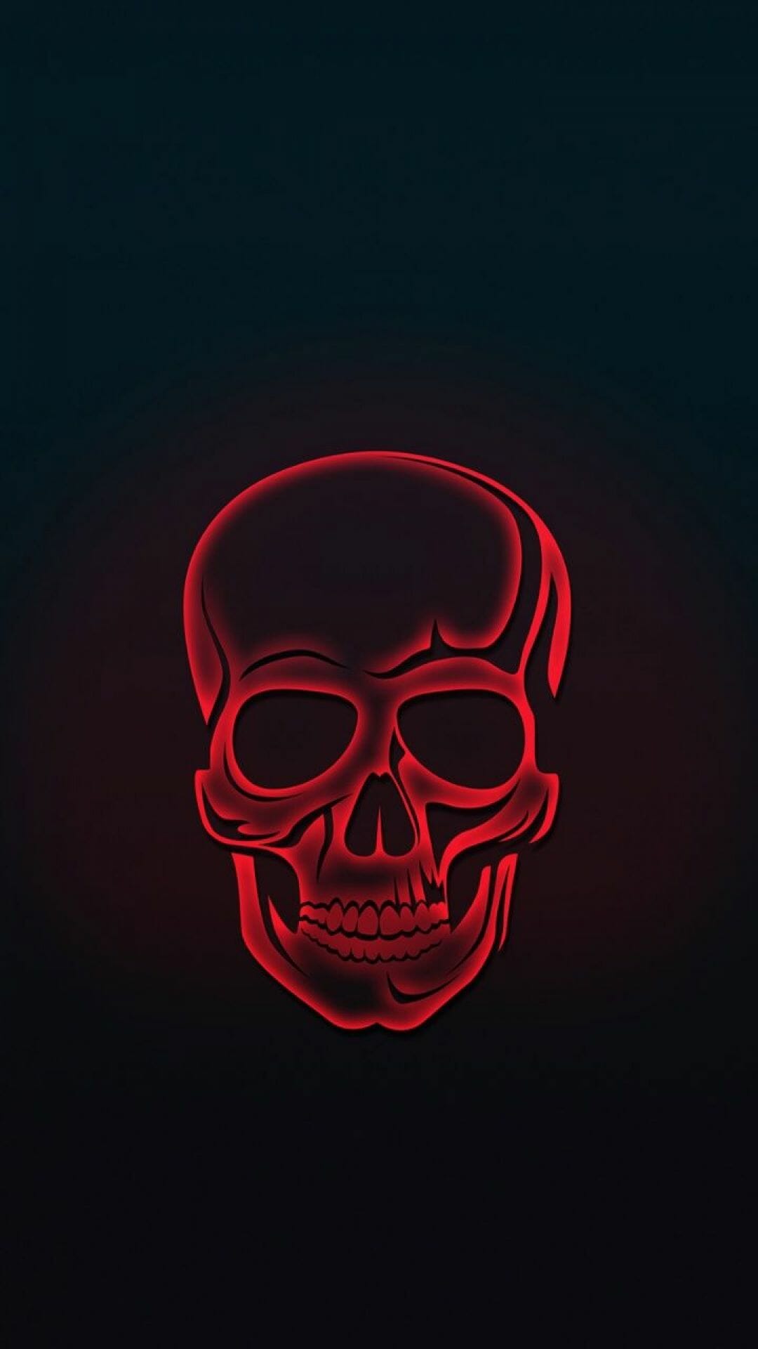 Neon Skull Wallpaper