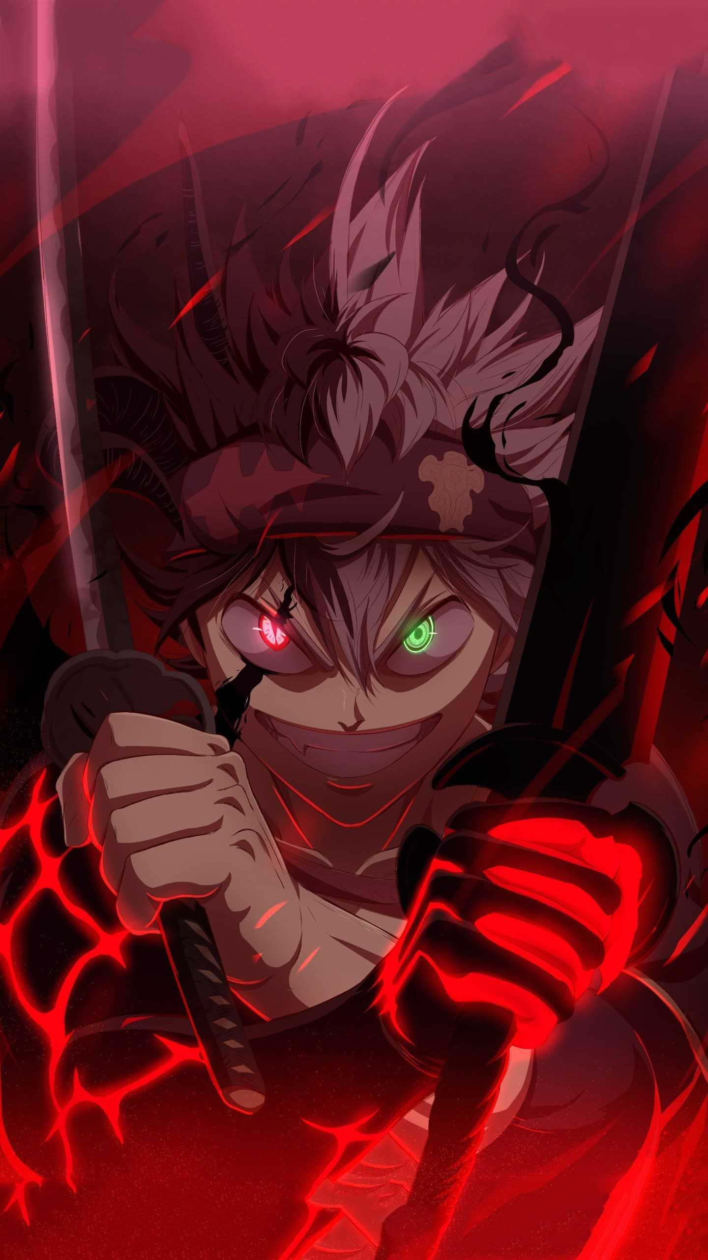 Asta Wallpaper 4K Black Clover Red background 11213