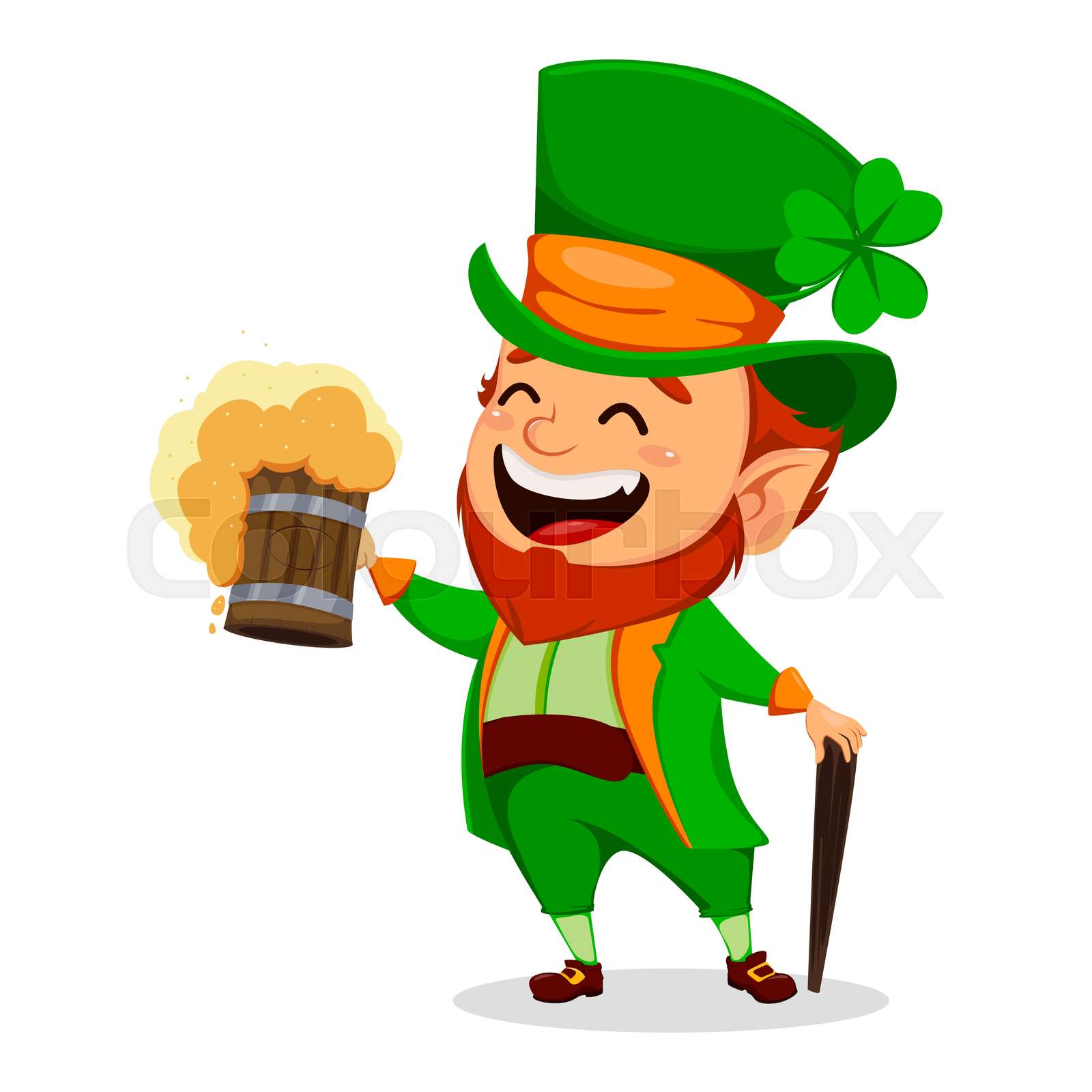 Saint Patrick day. Cartoon character Leprechaun