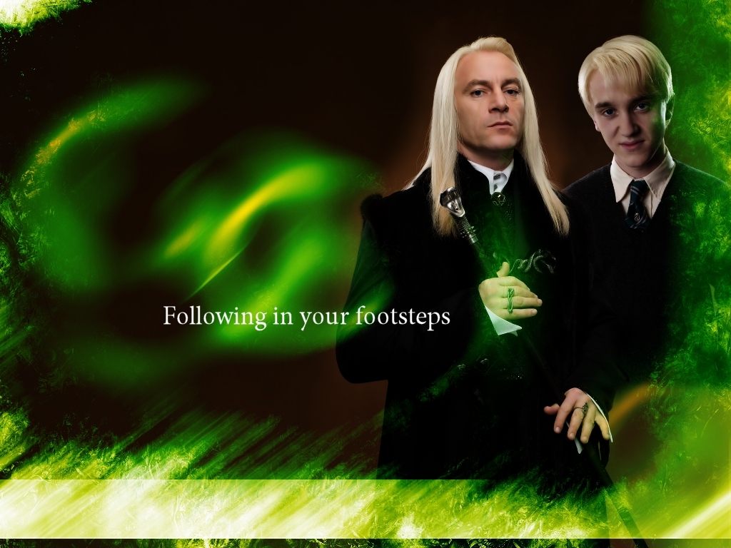 Father and son Malfoy Family Wallpaper