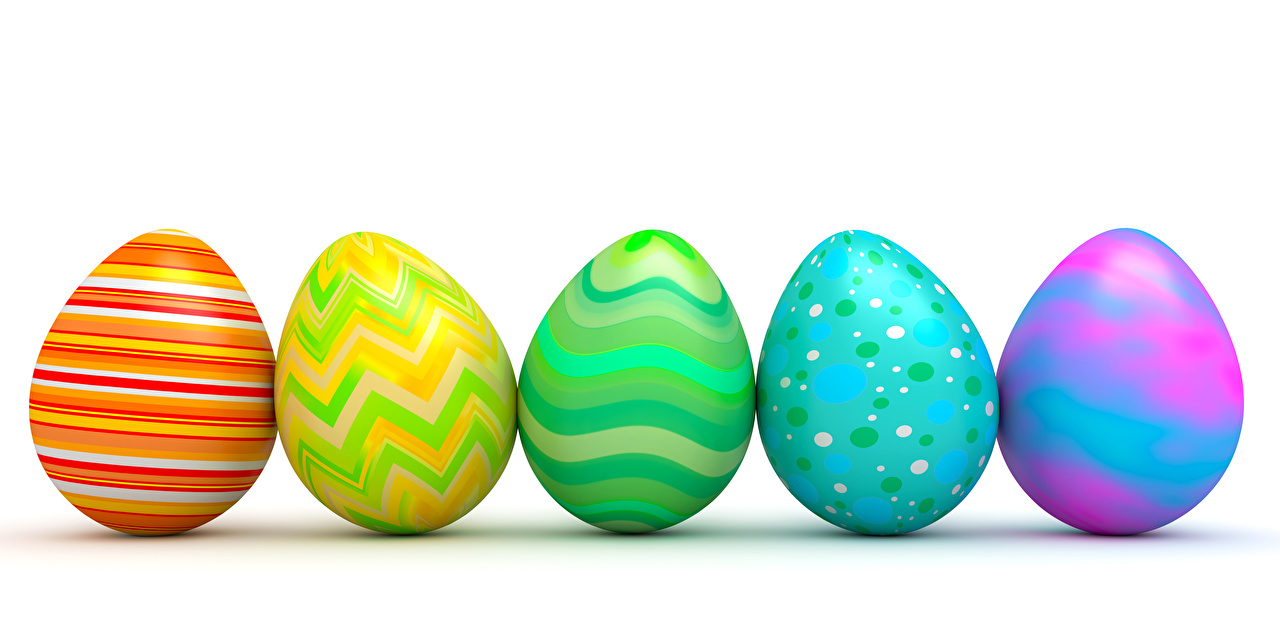 Picture Easter Eggs Holidays White background Design