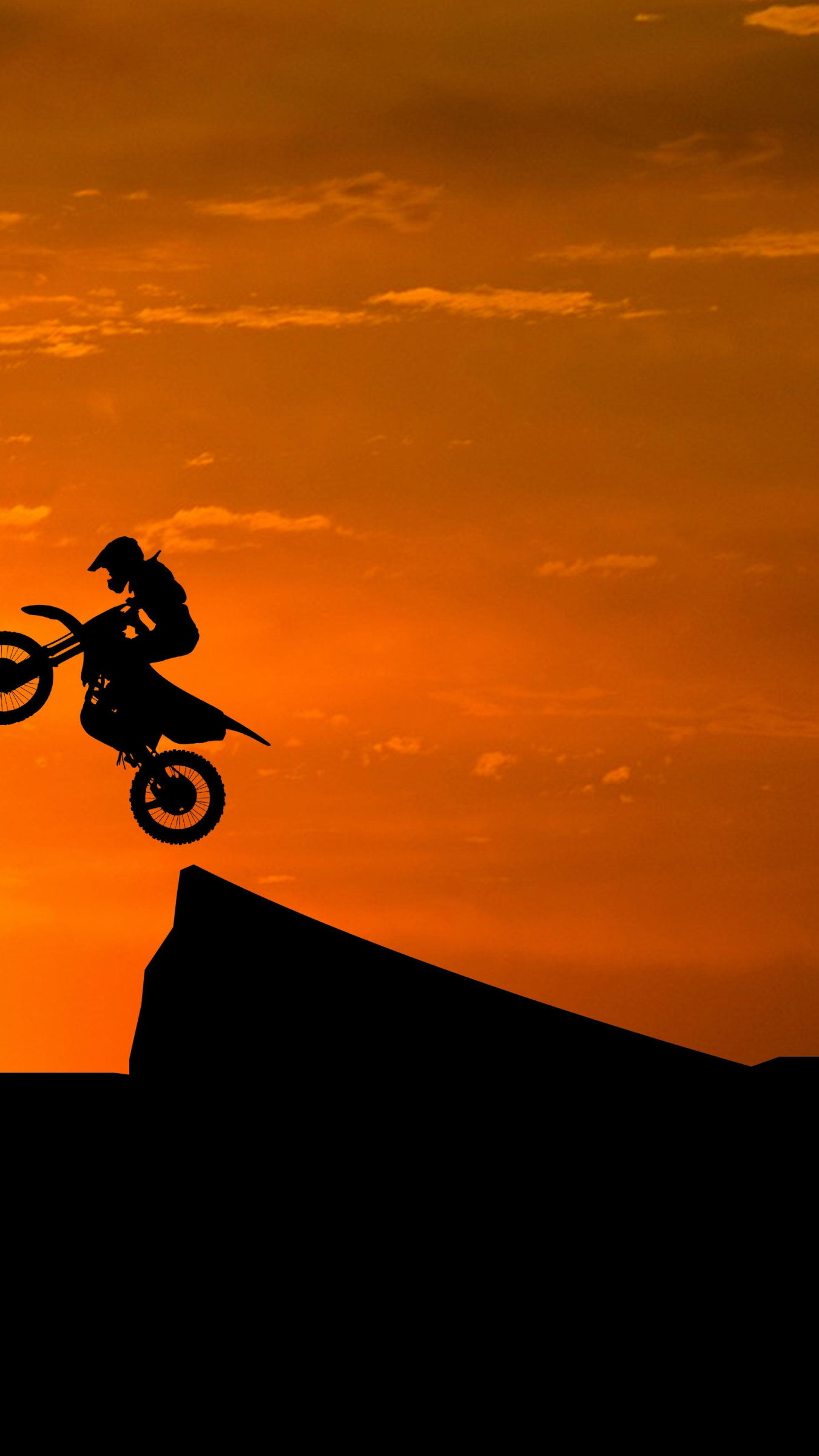 Dirt Bikes Wallpaper, Stunts, Silhouette, Sunset, 4K, Off Roading, Motocross • Wallpaper For You
