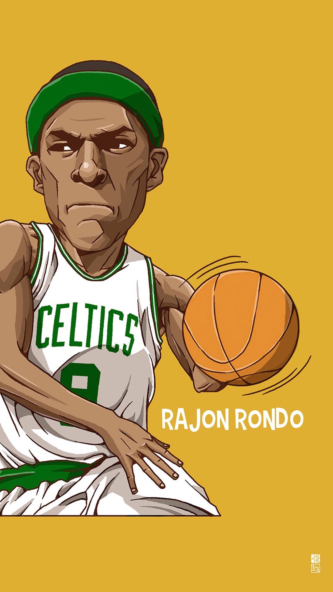 Tap to see Collection of Famous NBA Basketball Players Cute Cartoon Wallpaper for iPhone