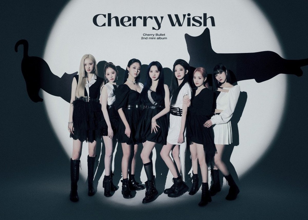 Cherry Bullet close their eyes in 'Cherry Wish' title poster teaser