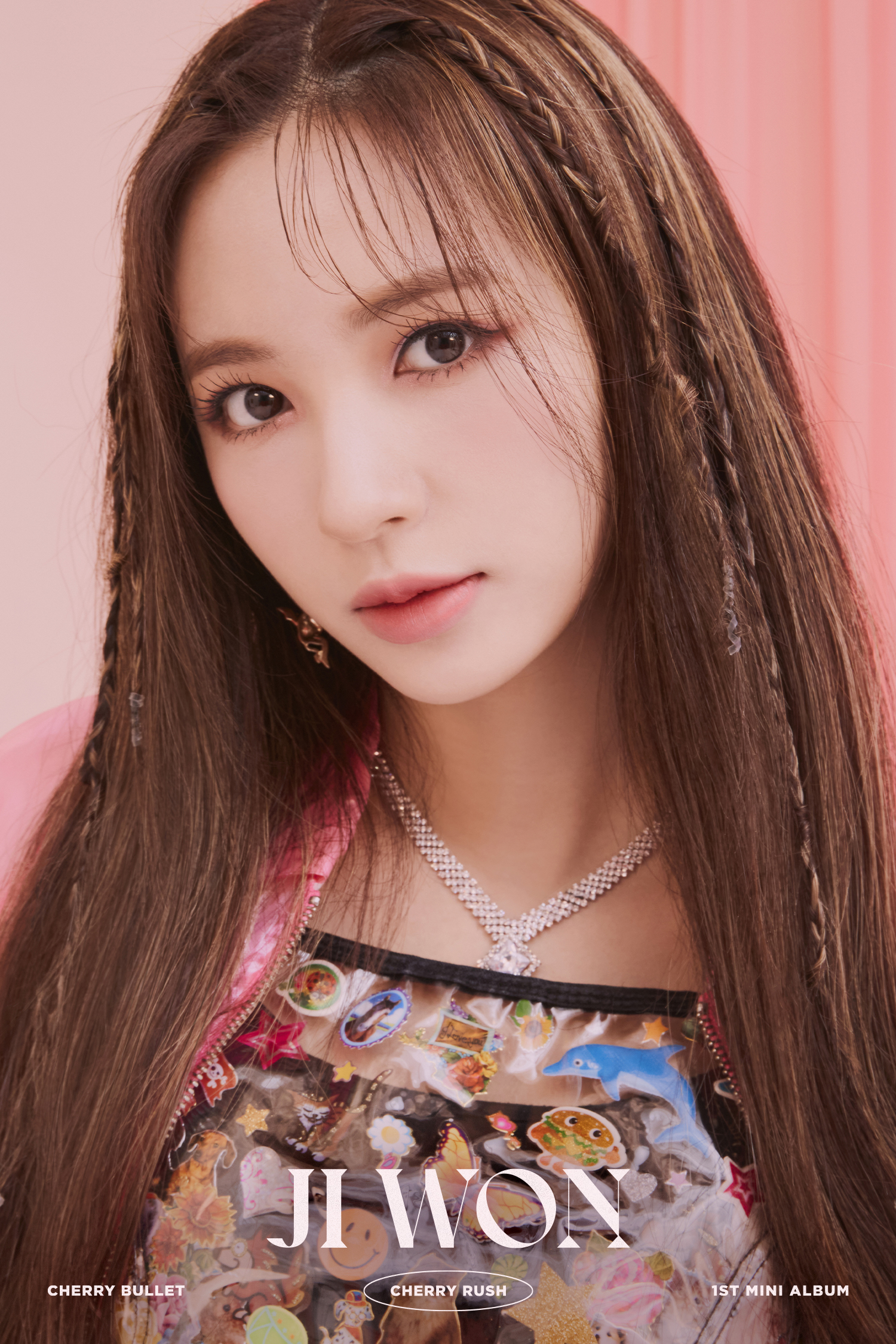 Cherry Bullet (체리블렛) Bullet 1st Mini Album [Cherry Rush] Jacket Poster LOVE ver. JI WON & RE MI & CHAE RIN & MAY