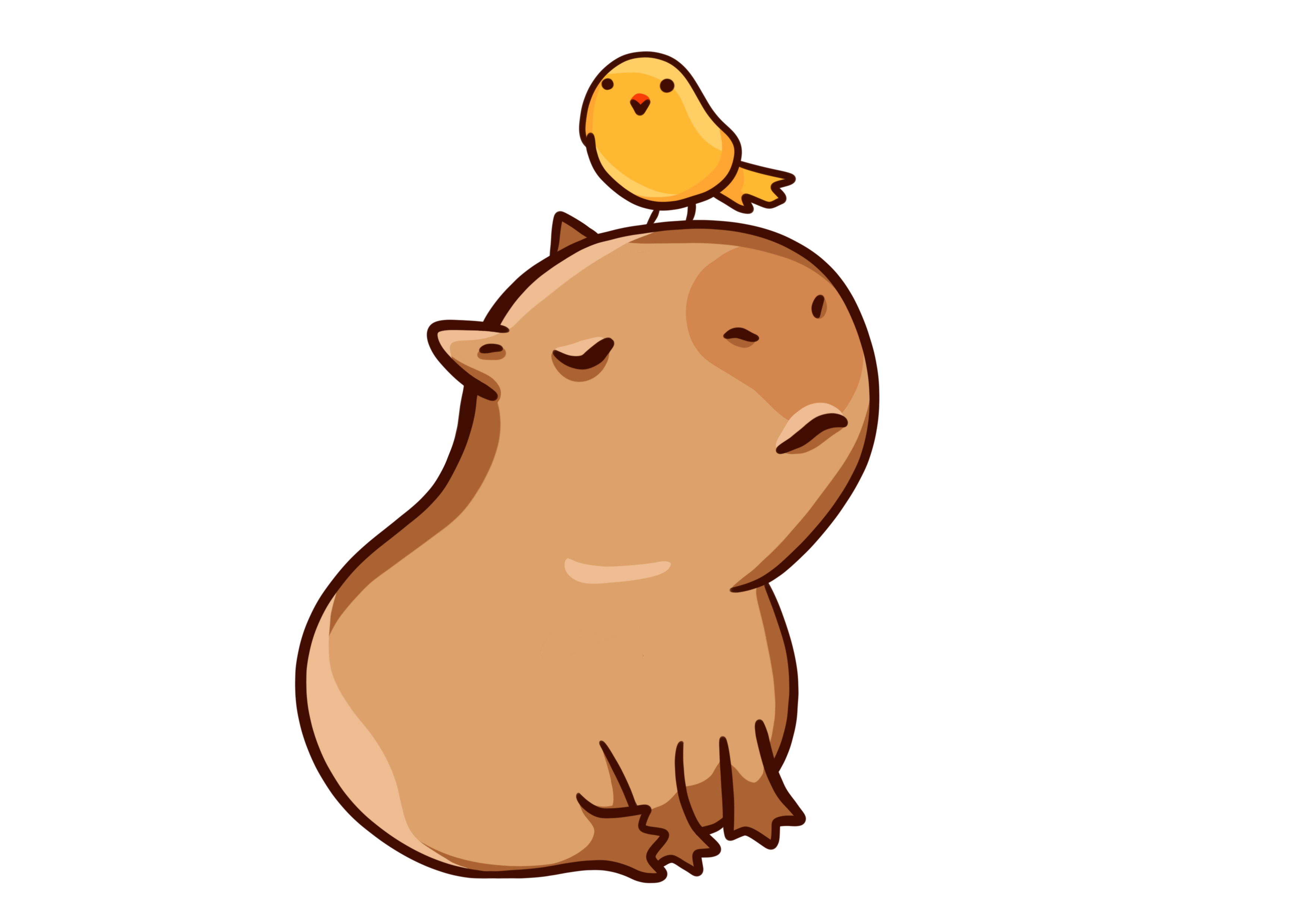 Capybara cartoon  Süße tiere Süße katzen bilder Niedliche  hintergrundbilder