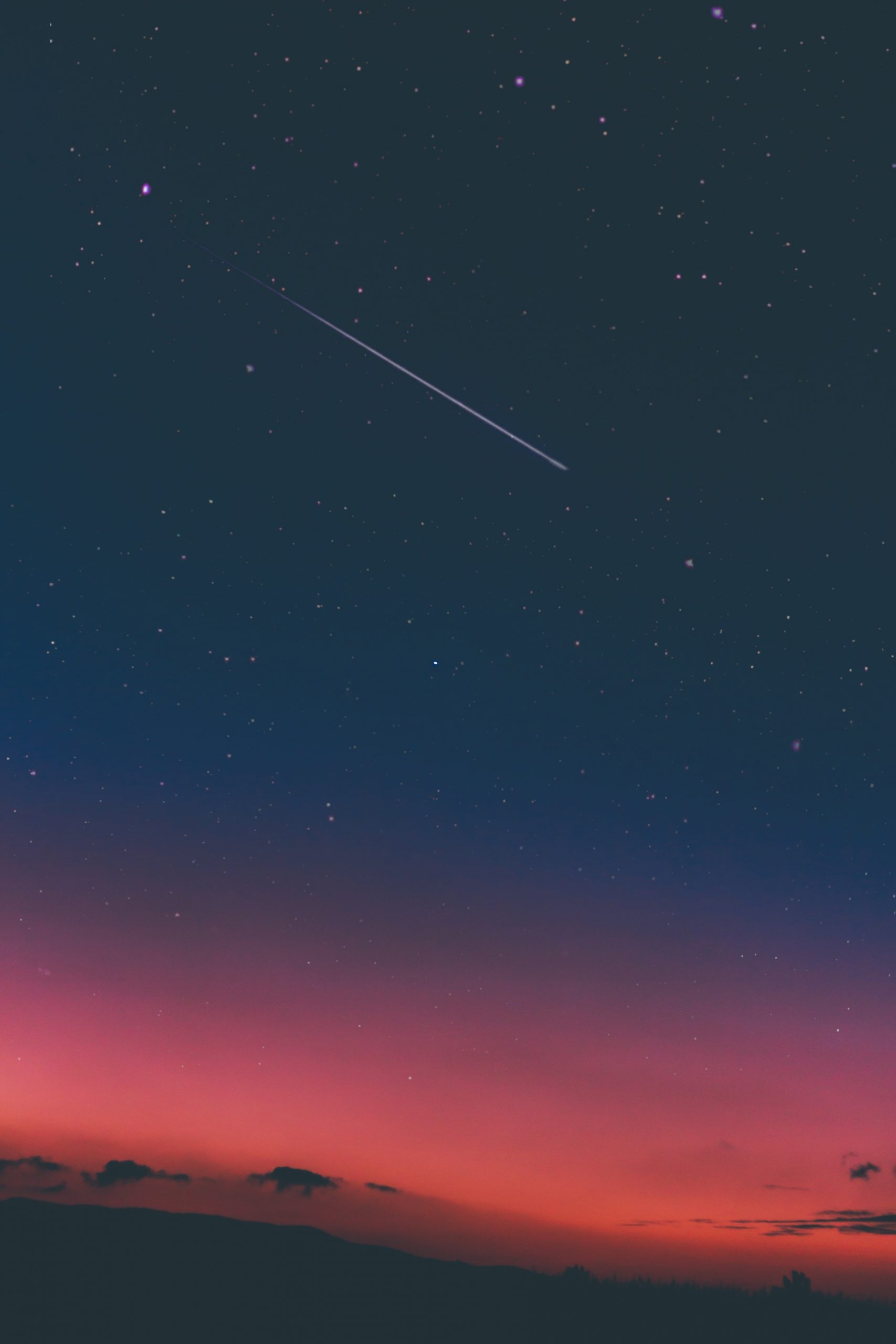 Shooting Star In Night Sky • Wallpaper For You